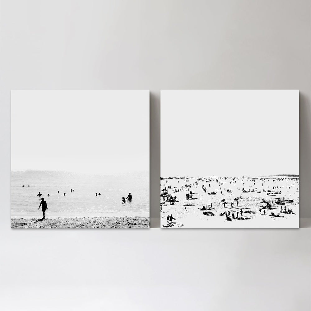 Grande and Beachy, Set of 2-Framed-Canvas-Print-Poster-Gioia Wall Art