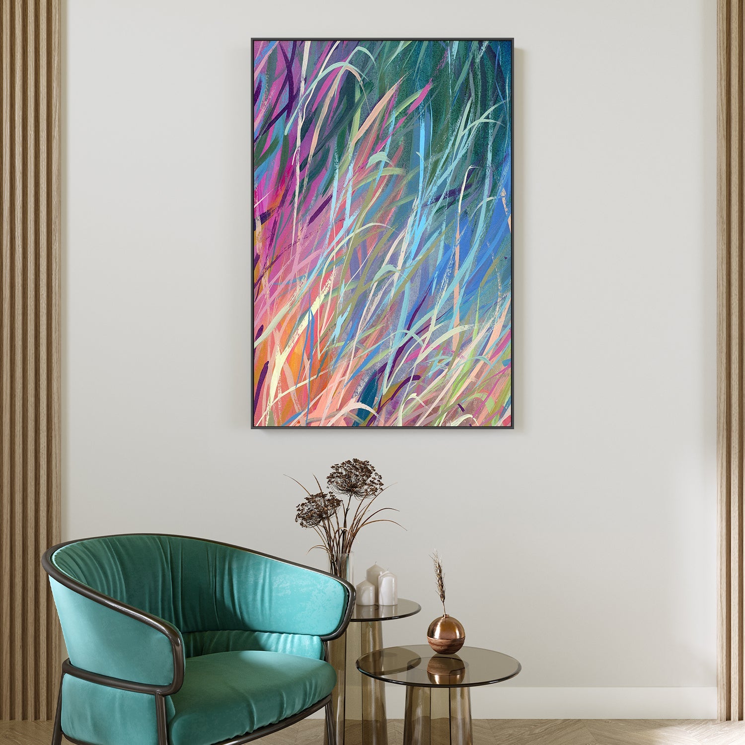 wall-art-print-canvas-poster-framed-Grassy neons-7