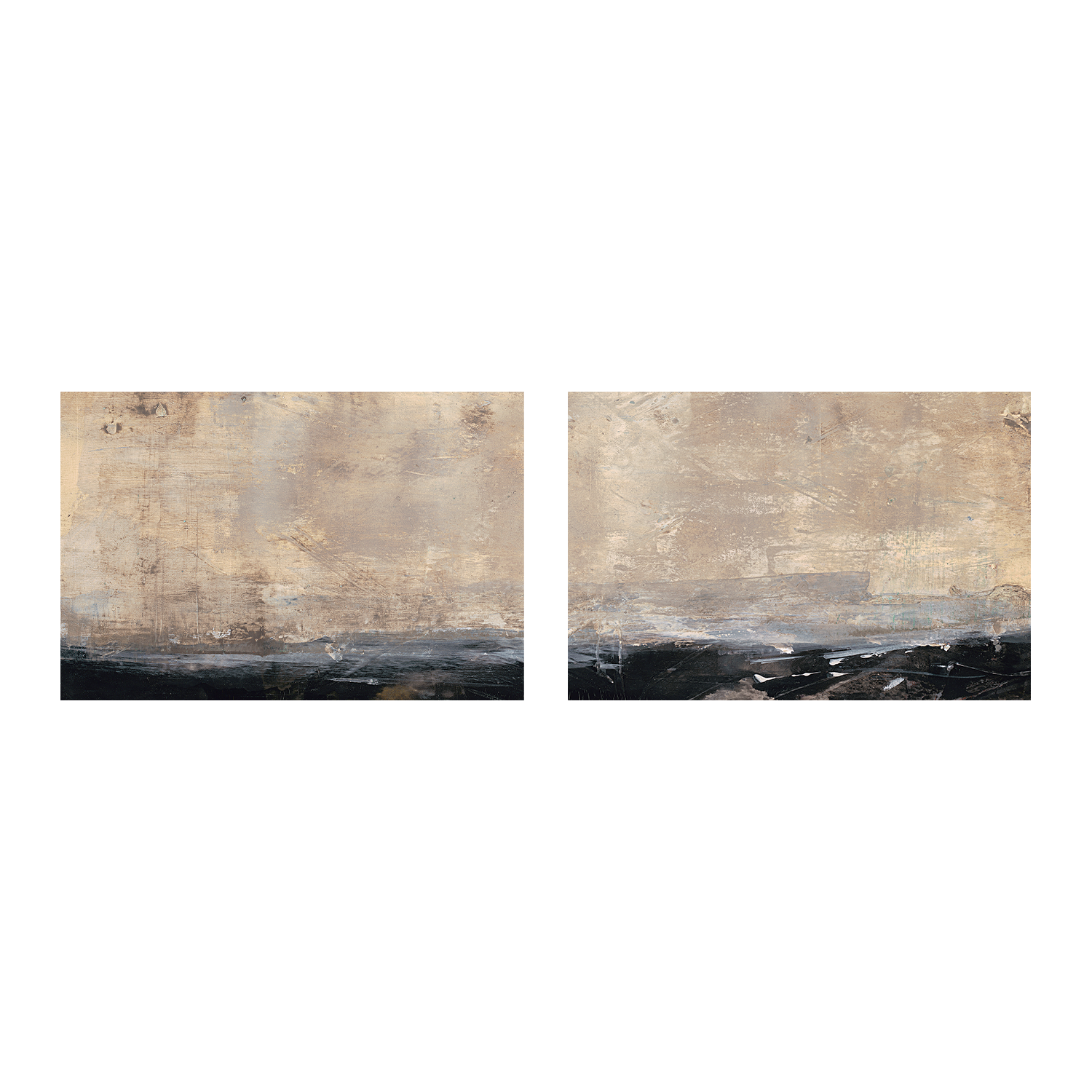 wall-art-print-canvas-poster-framed-Gray Sky Abstract, Style A & B, Set Of 2 , By Aubrey-1