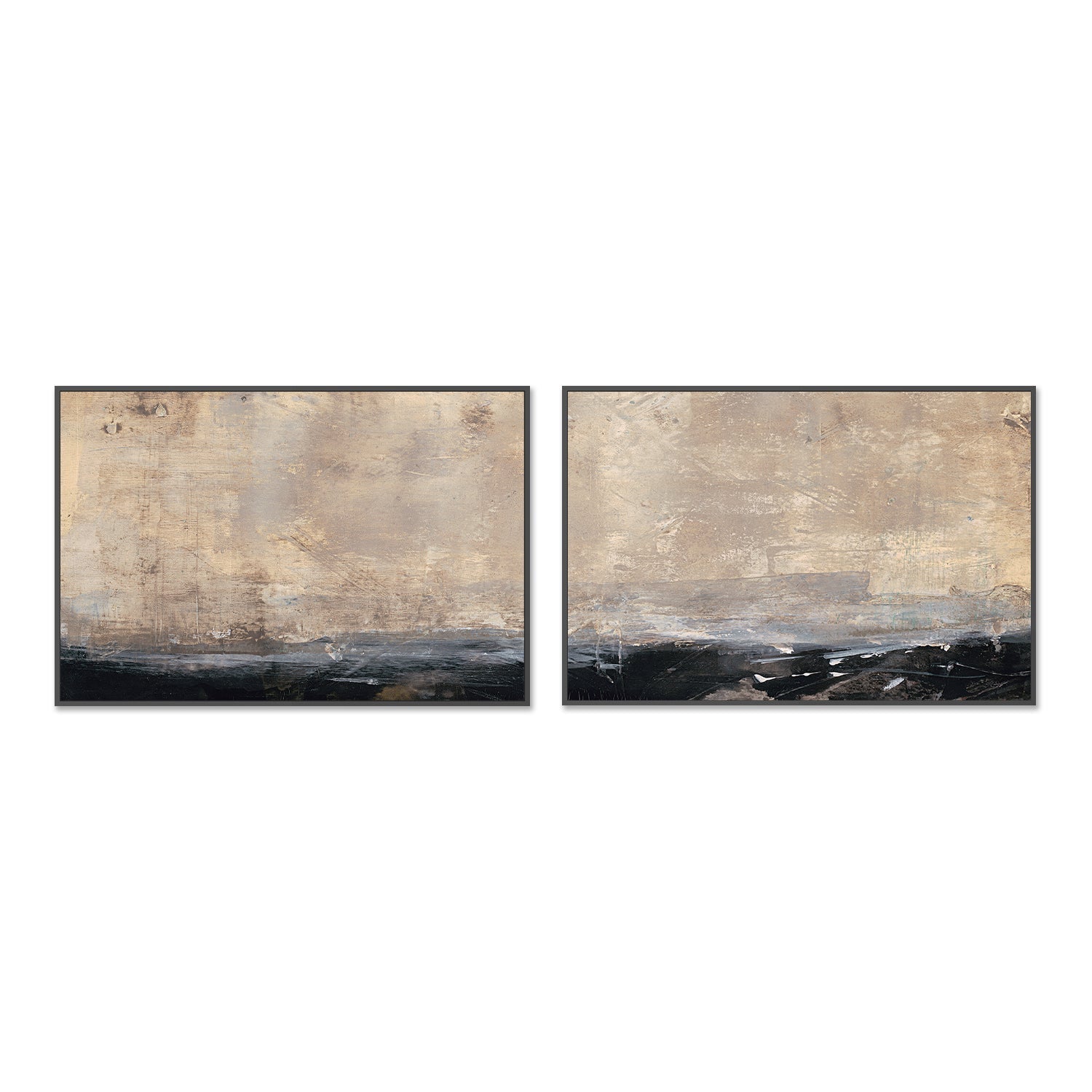 wall-art-print-canvas-poster-framed-Gray Sky Abstract, Style A & B, Set Of 2 , By Aubrey-3