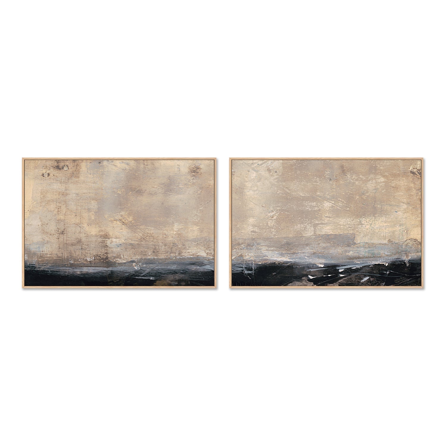 wall-art-print-canvas-poster-framed-Gray Sky Abstract, Style A & B, Set Of 2 , By Aubrey-4