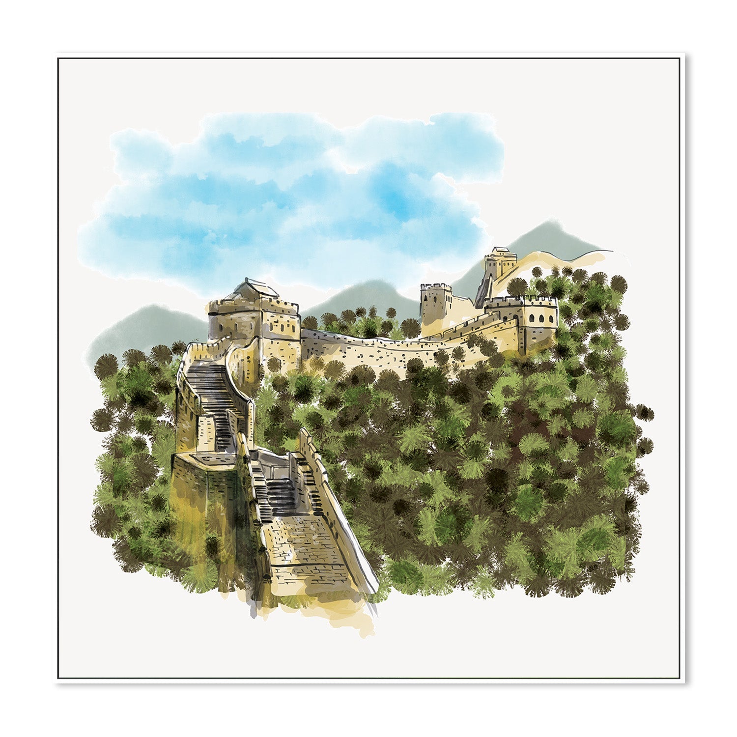 wall-art-print-canvas-poster-framed-Great Wall-5