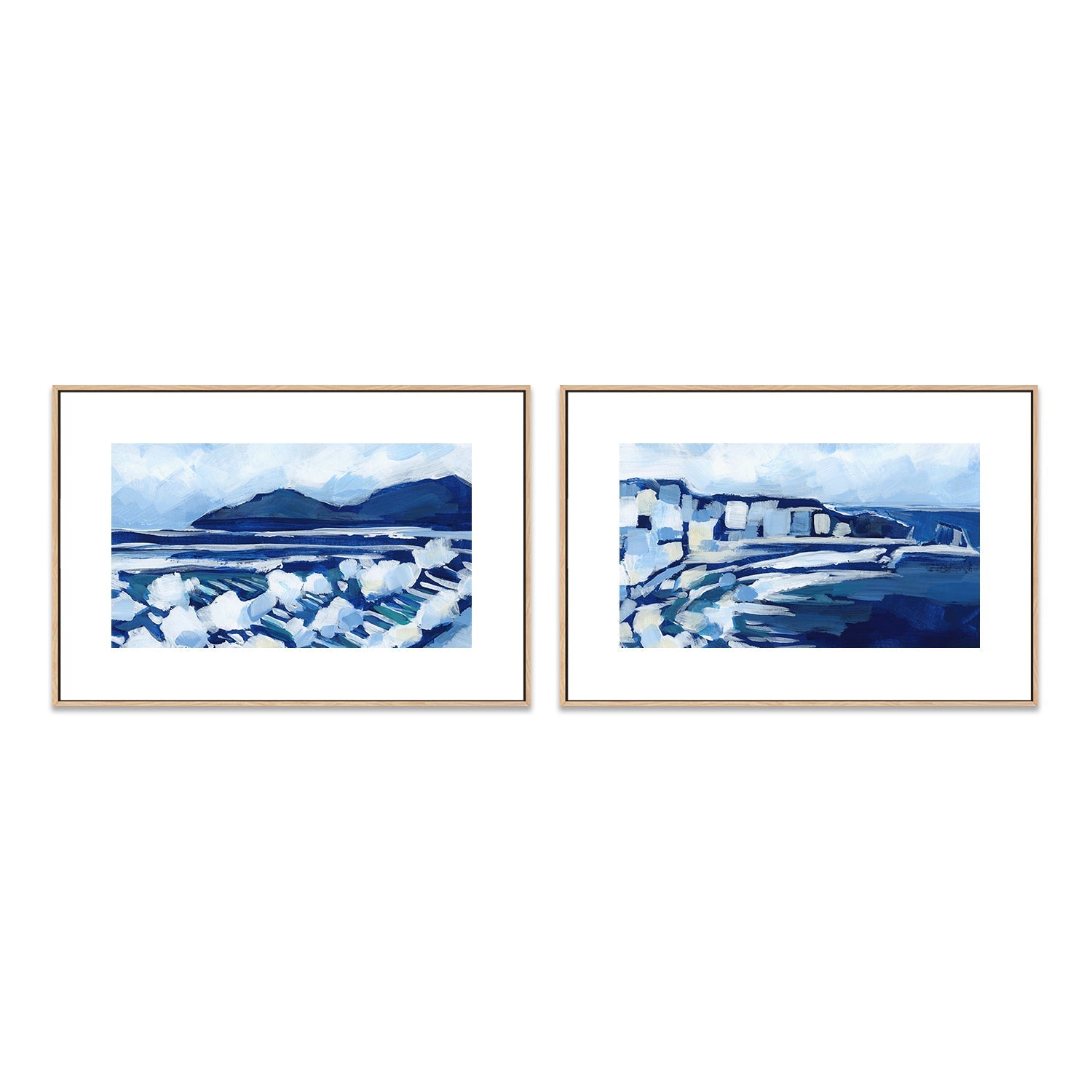 wall-art-print-canvas-poster-framed-Grecian Tides Landscape , Style A & B, Set Of 2 , By Jetty Home-6