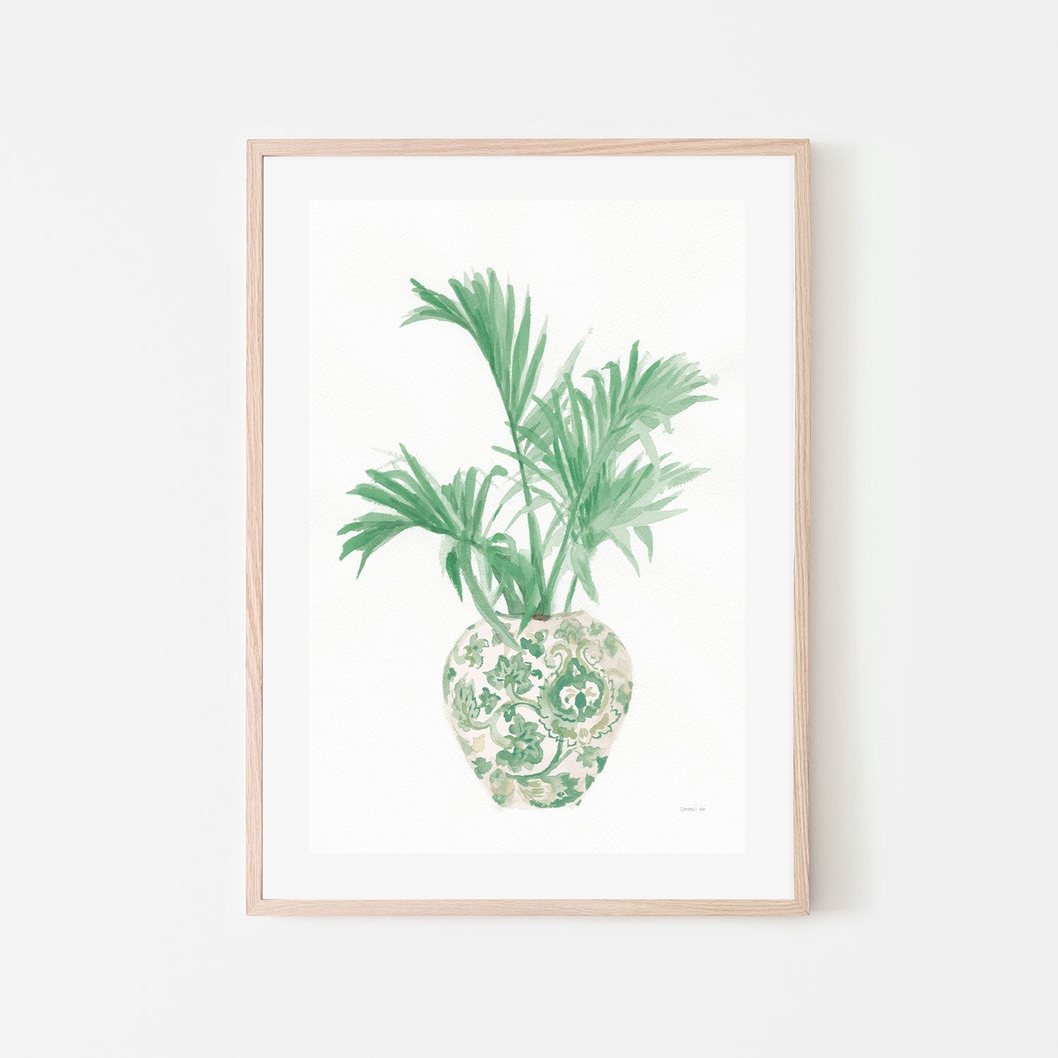 wall-art-print-canvas-poster-framed-Green Chinoiserie, Style A , By Danhui Nai-GIOIA-WALL-ART