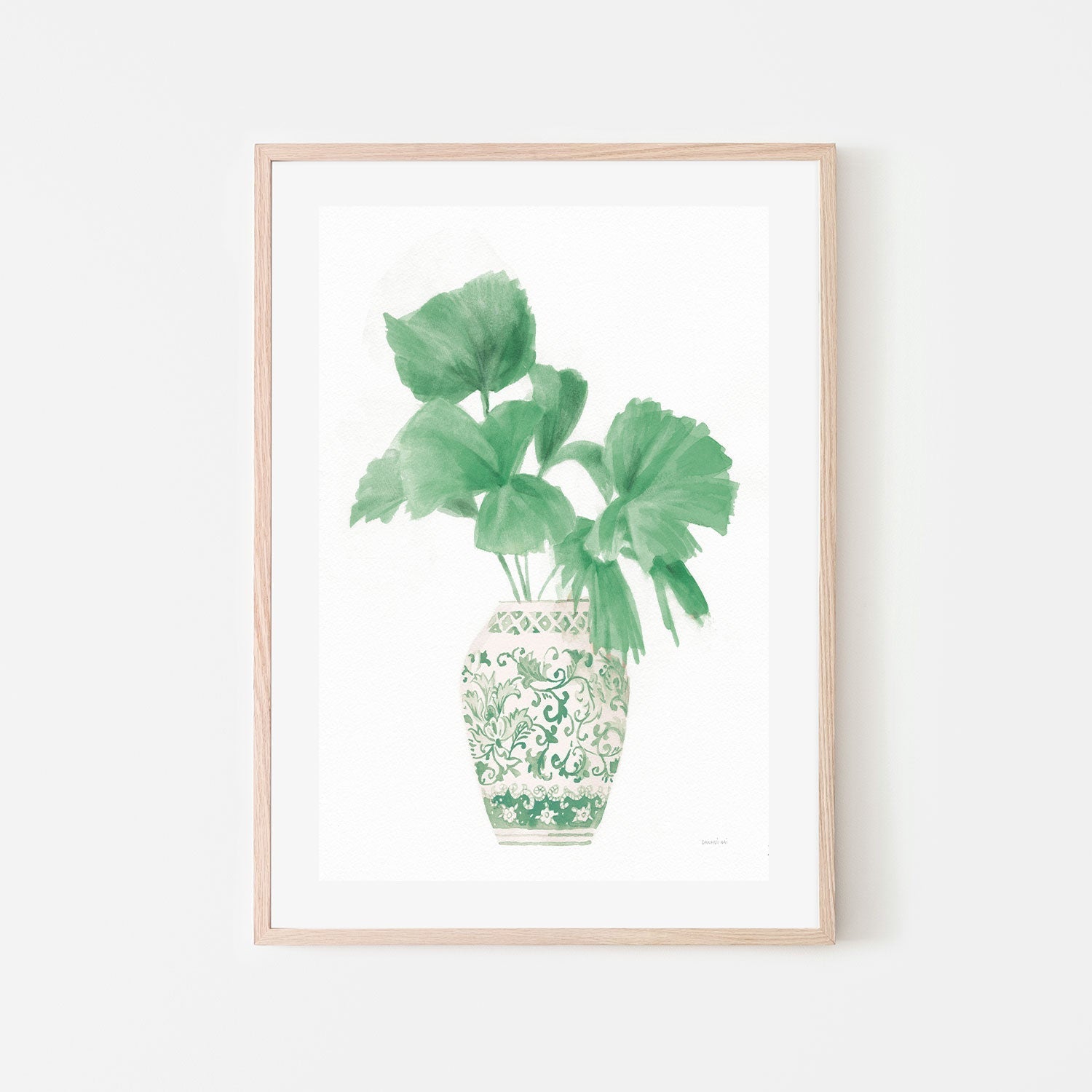 wall-art-print-canvas-poster-framed-Green Chinoiserie, Style B , By Danhui Nai-GIOIA-WALL-ART