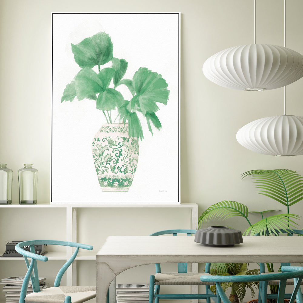 wall-art-print-canvas-poster-framed-Green Chinoiserie, Style B , By Danhui Nai-GIOIA-WALL-ART