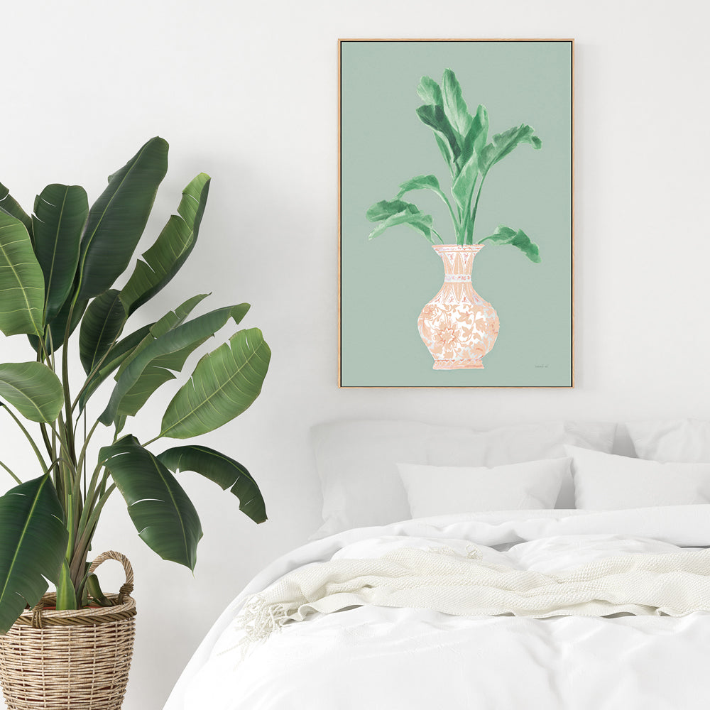 wall-art-print-canvas-poster-framed-Green Chinoiserie, Style C , By Danhui Nai-GIOIA-WALL-ART