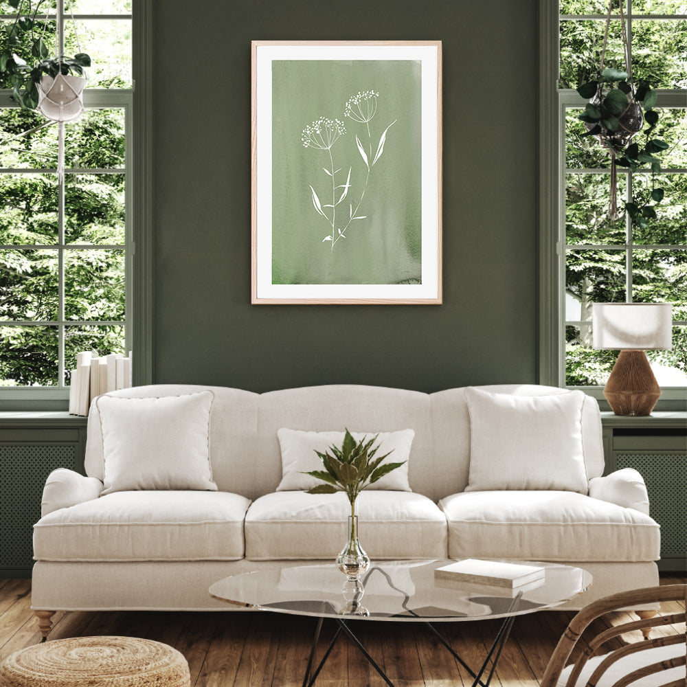 wall-art-print-canvas-poster-framed-Green Cottage Wildflowers , By Katrina Pete-GIOIA-WALL-ART