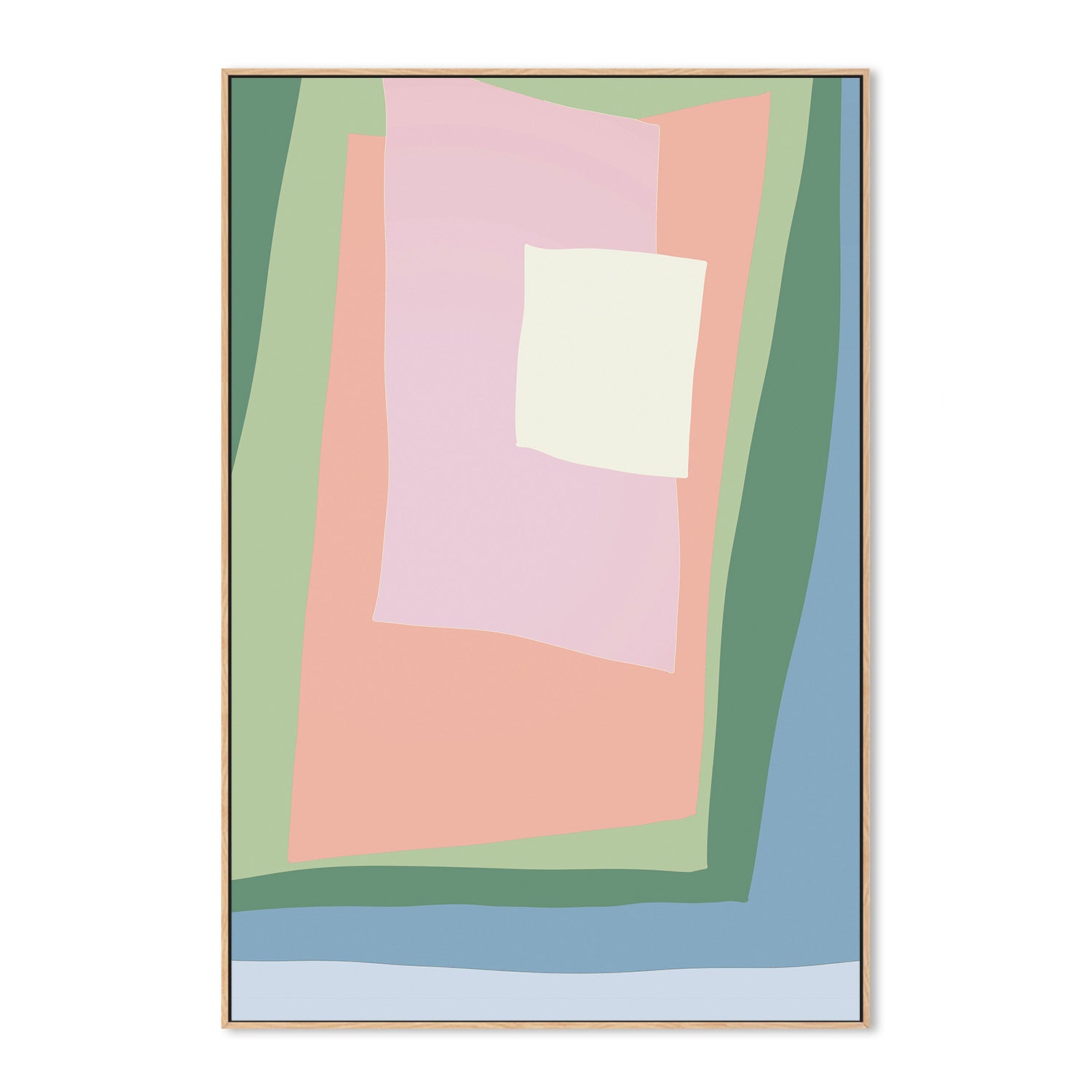 wall-art-print-canvas-poster-framed-Green Cut Out, Style A , By JL Design-4