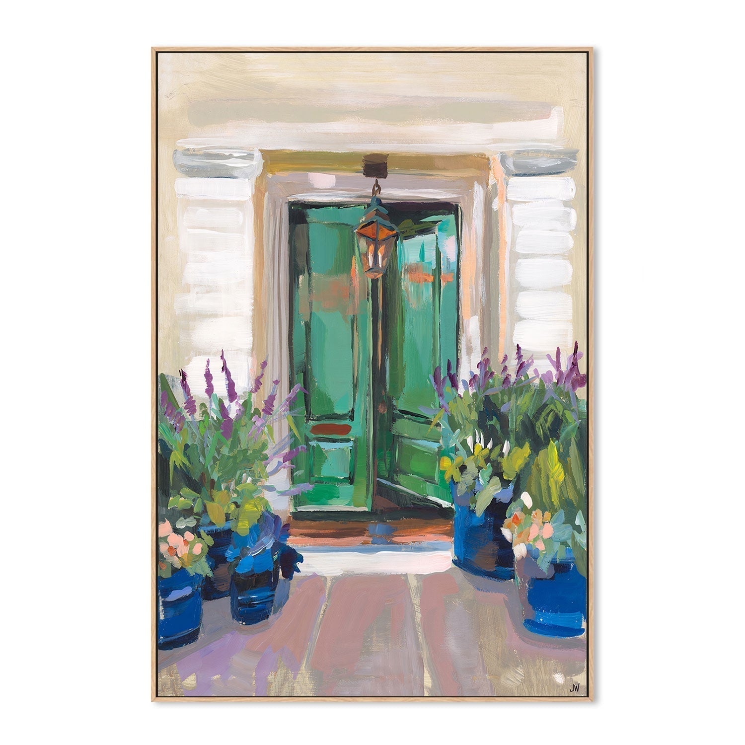 wall-art-print-canvas-poster-framed-Green Doors-by-Jenny Westenhofer Art-Gioia Wall Art