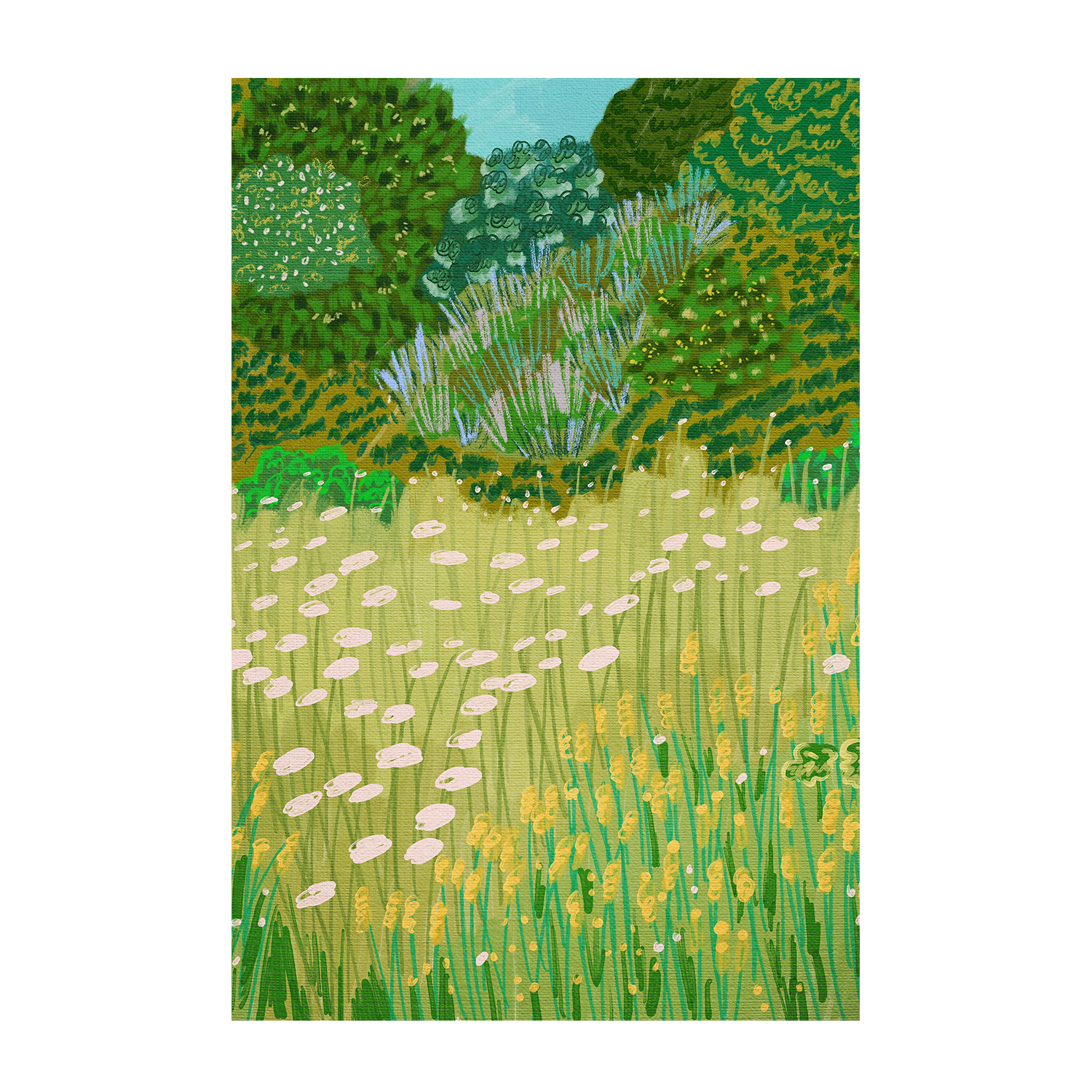 wall-art-print-canvas-poster-framed-Green Forest , By Kartika Paramita-1