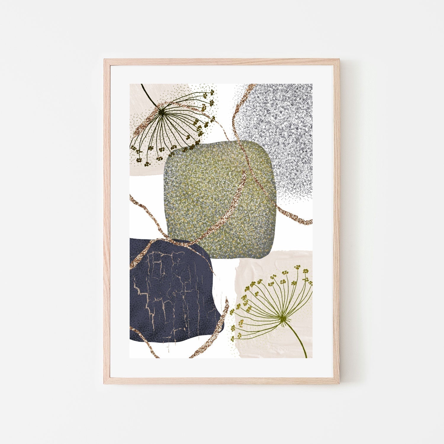 wall-art-print-canvas-poster-framed-Green Grey, Style B , By Sally Ann Moss-GIOIA-WALL-ART