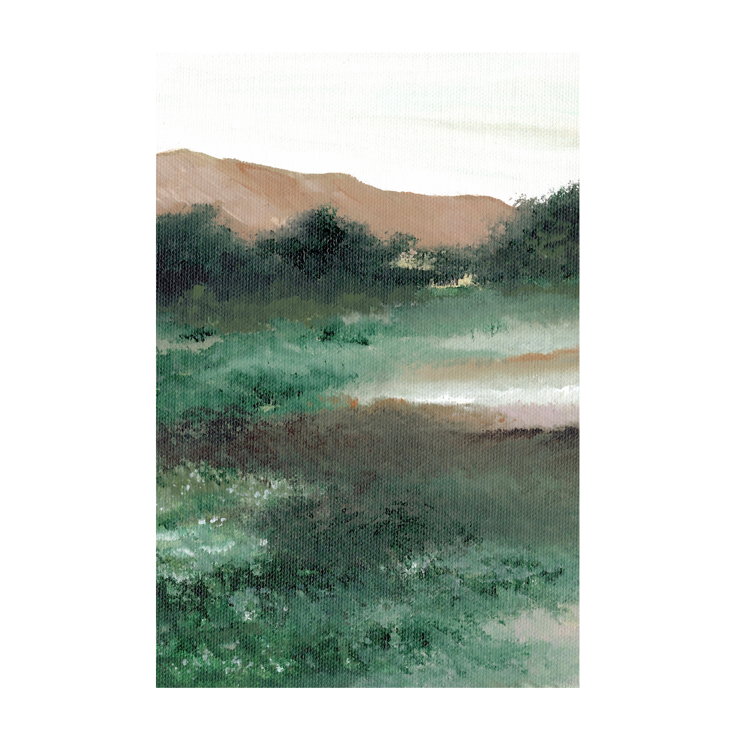 wall-art-print-canvas-poster-framed-Green Landscape , By Nikita Jariwala-1