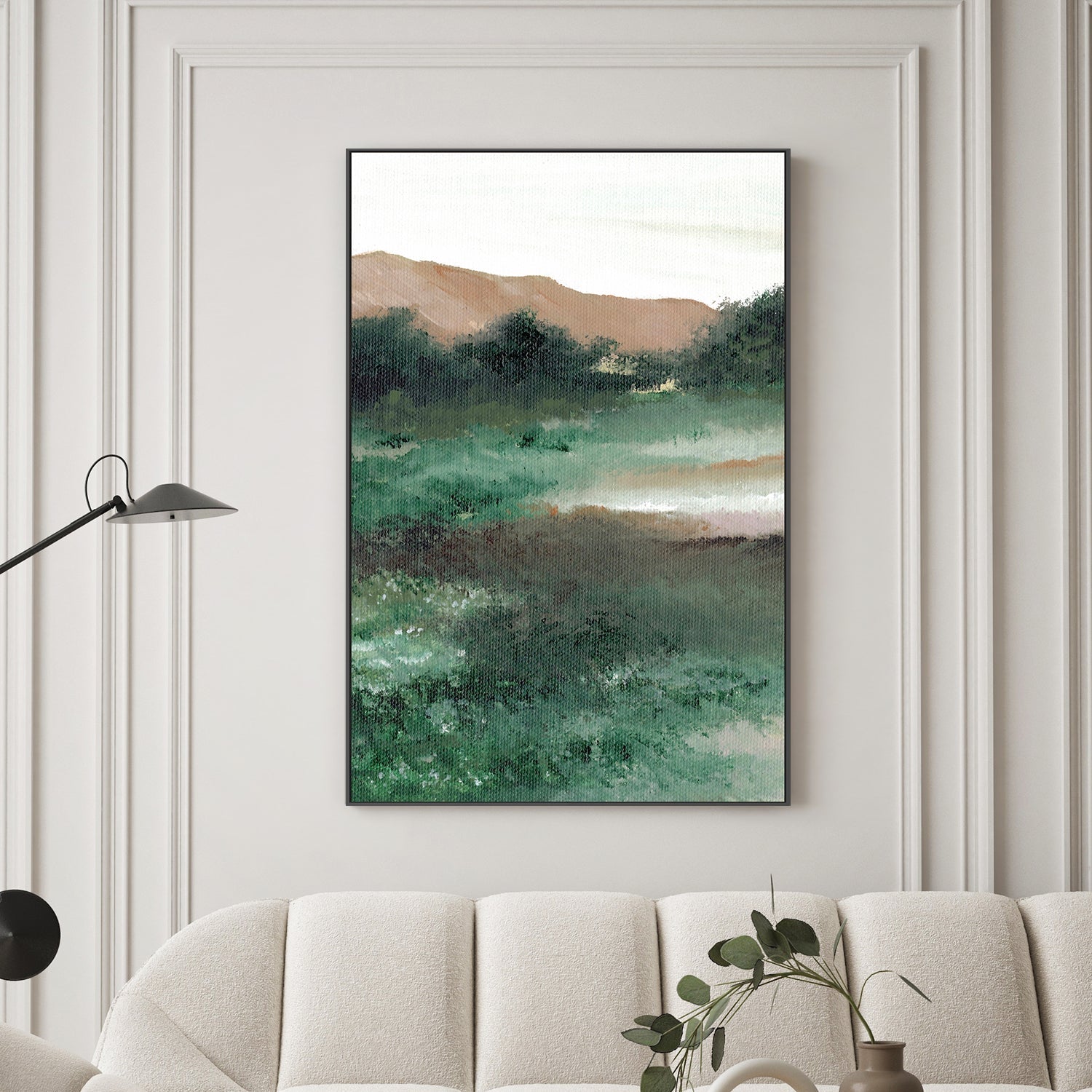 wall-art-print-canvas-poster-framed-Green Landscape , By Nikita Jariwala-2