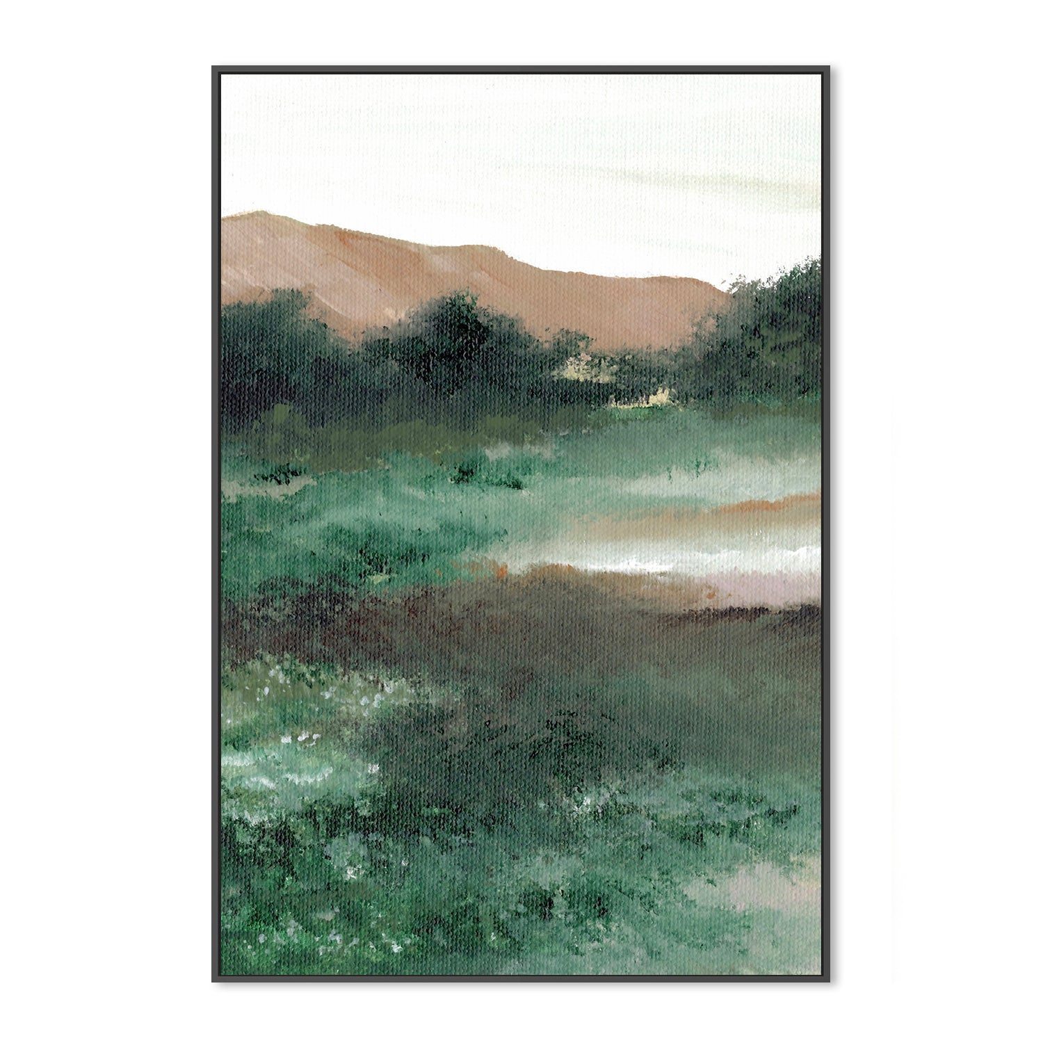 wall-art-print-canvas-poster-framed-Green Landscape , By Nikita Jariwala-3
