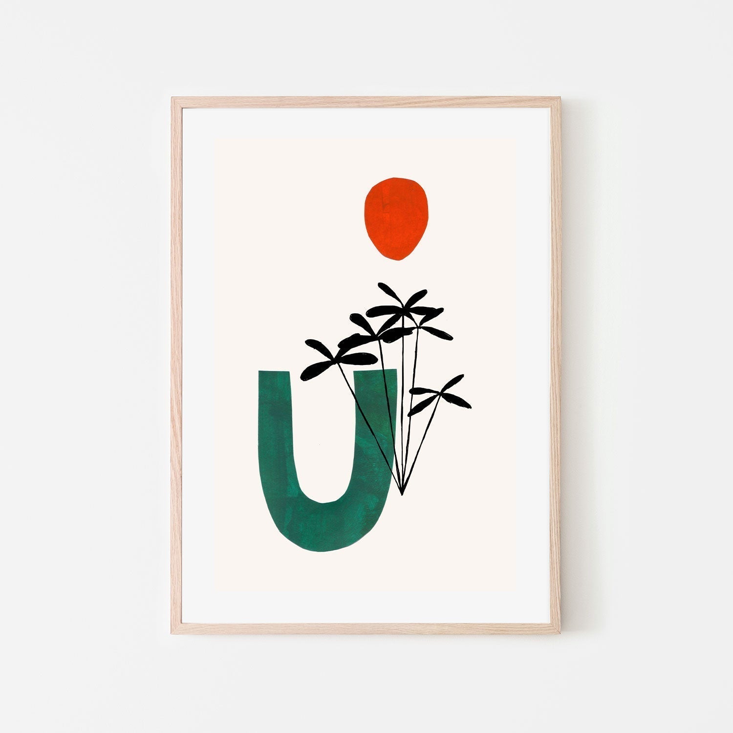 wall-art-print-canvas-poster-framed-Green Leaves , By Ejaaz Haniff-GIOIA-WALL-ART