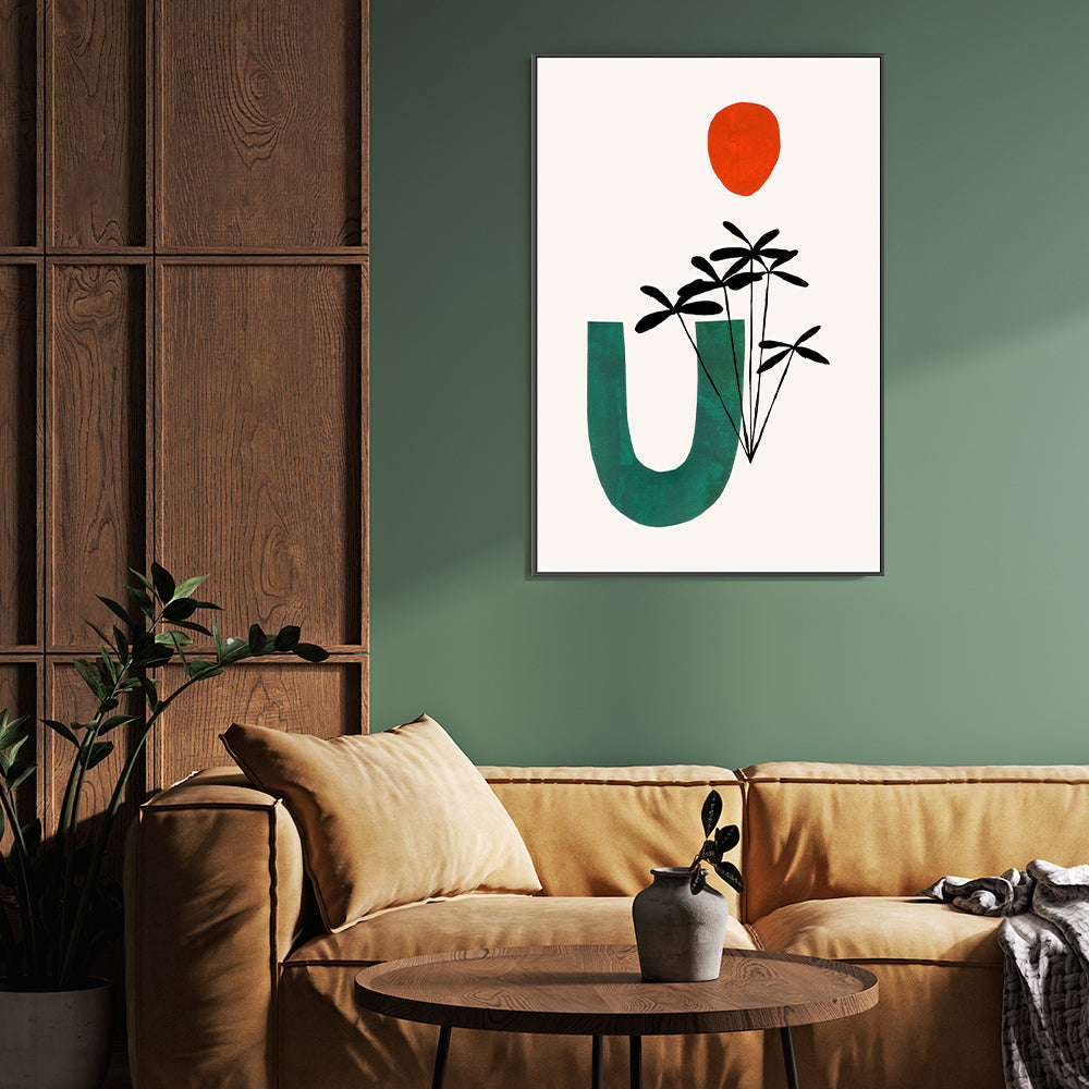 wall-art-print-canvas-poster-framed-Green Leaves , By Ejaaz Haniff-GIOIA-WALL-ART