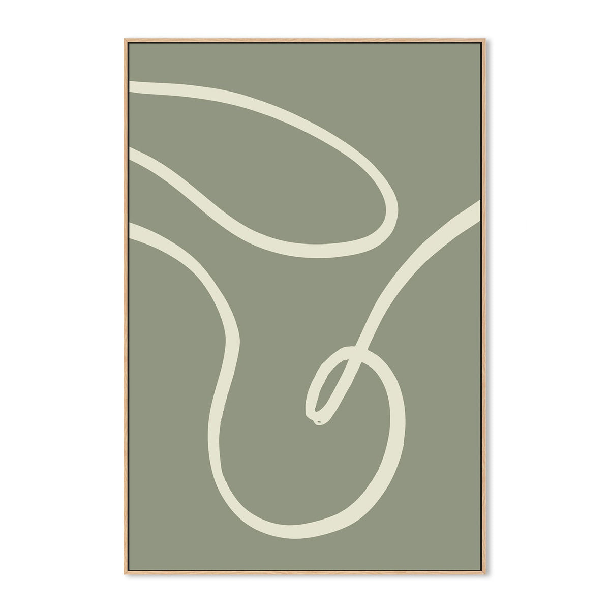 wall-art-print-canvas-poster-framed-Green Line, Style A-GIOIA-WALL-ART
