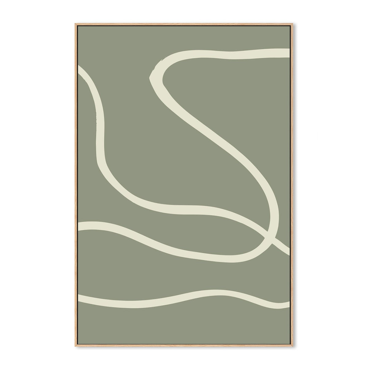 wall-art-print-canvas-poster-framed-Green Line, Style B-GIOIA-WALL-ART