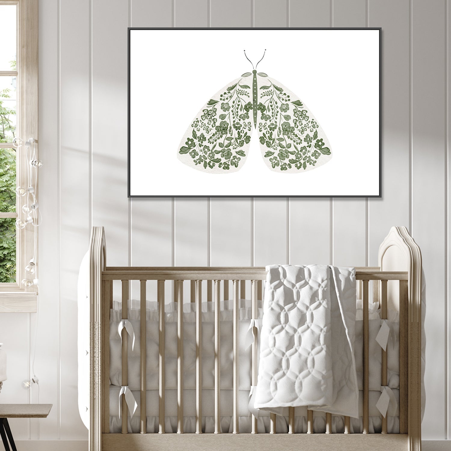 wall-art-print-canvas-poster-framed-Green Moth , By Leah Straatsma-2