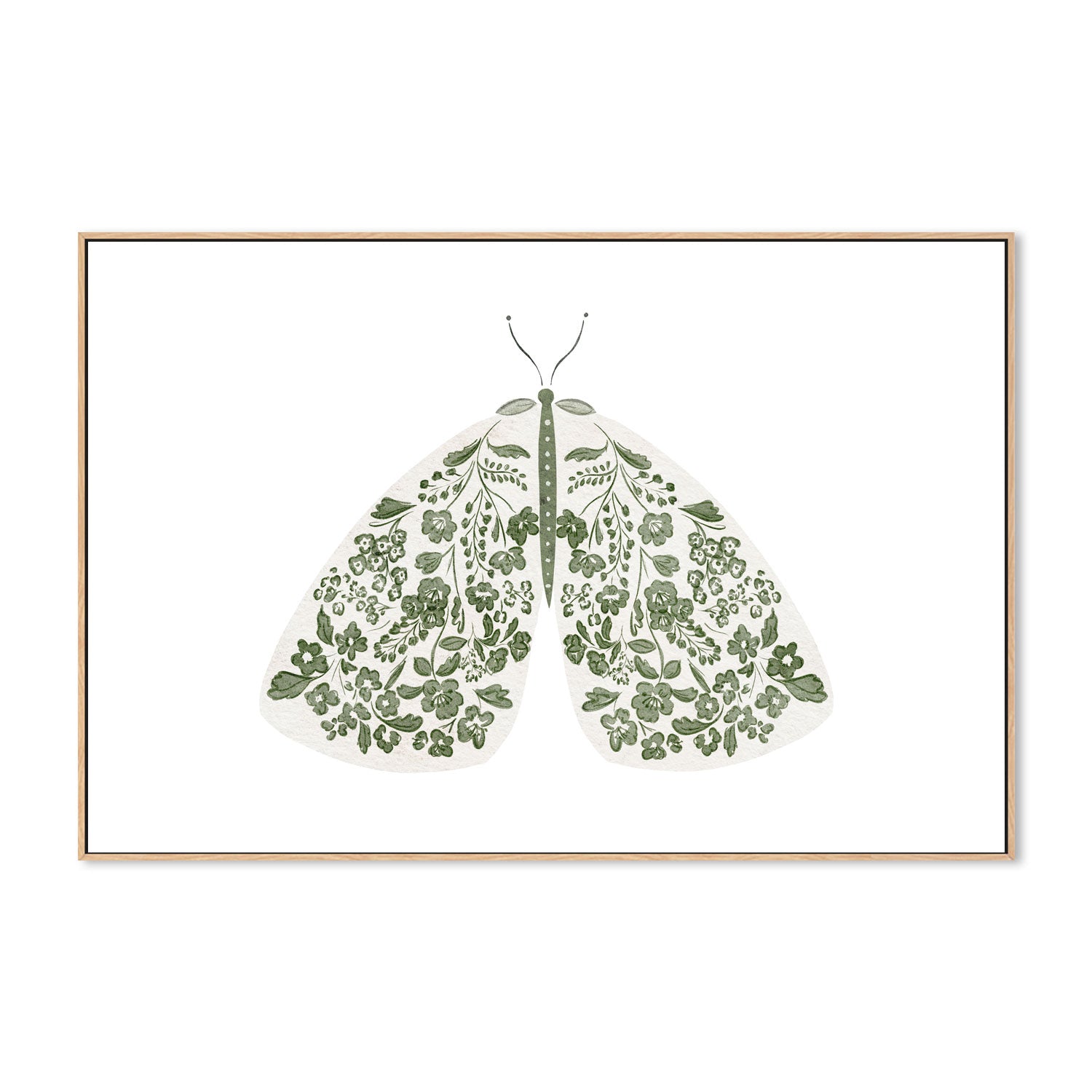 wall-art-print-canvas-poster-framed-Green Moth , By Leah Straatsma-4