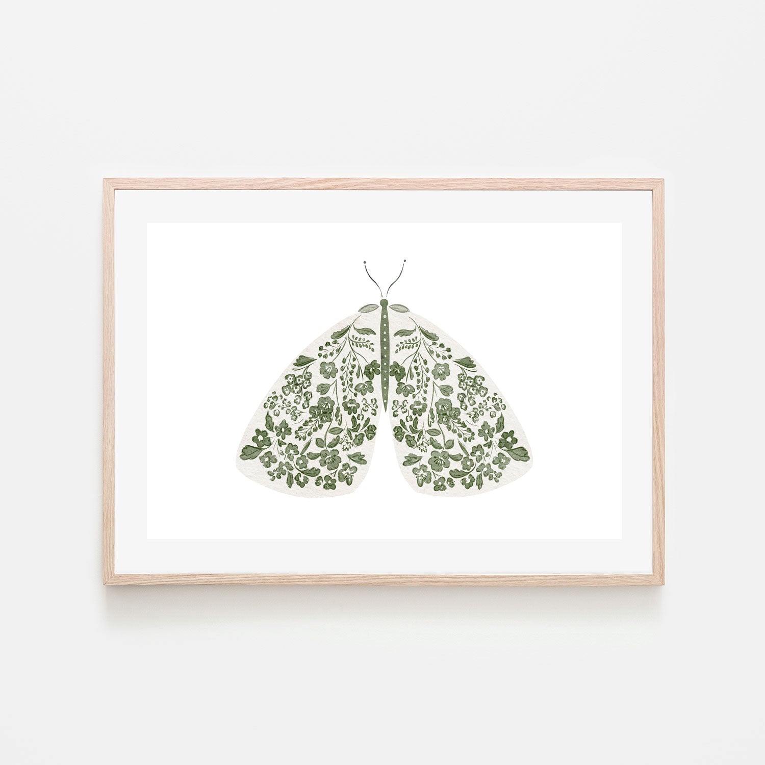 wall-art-print-canvas-poster-framed-Green Moth , By Leah Straatsma-6