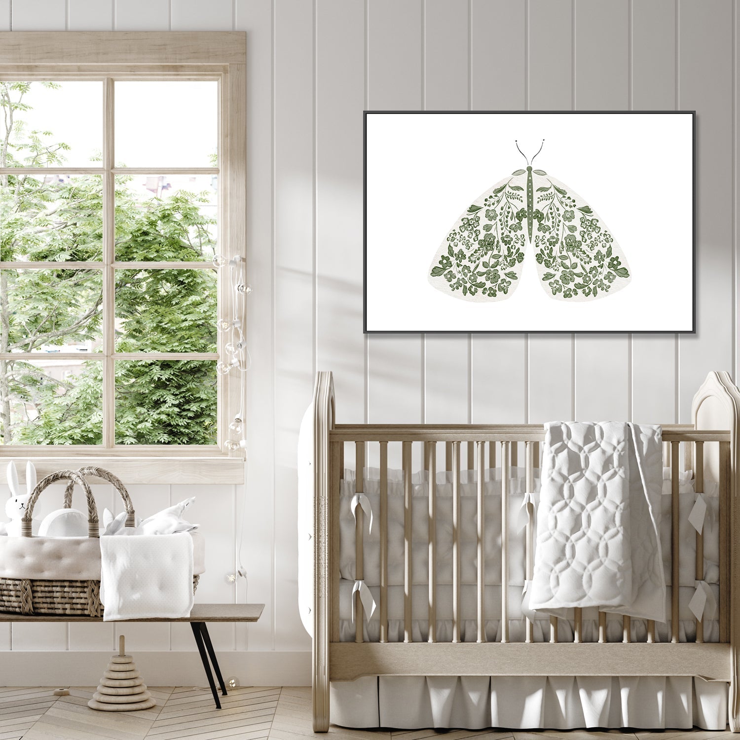 wall-art-print-canvas-poster-framed-Green Moth , By Leah Straatsma-7