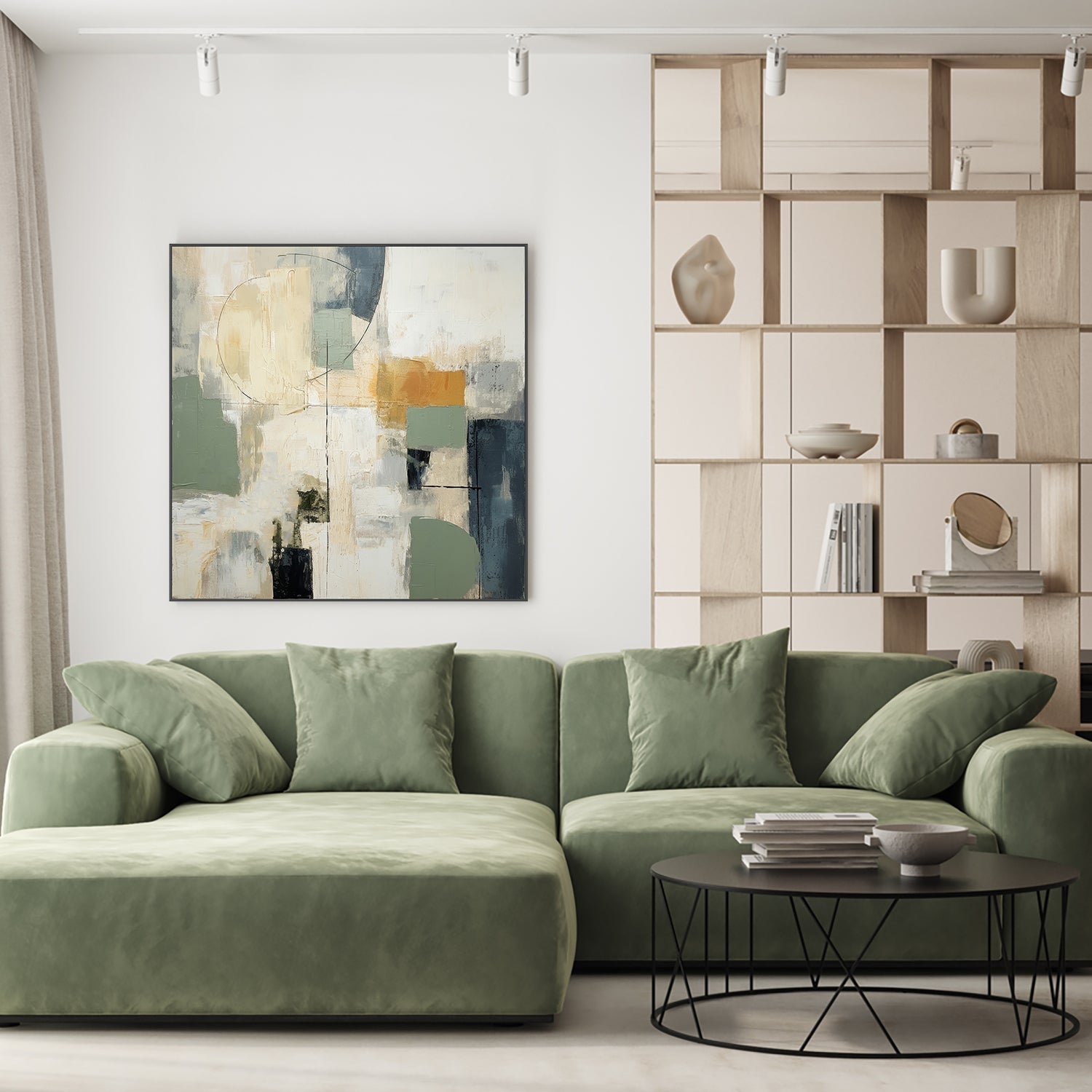 wall-art-print-canvas-poster-framed-Green Spectrum, Style B-7