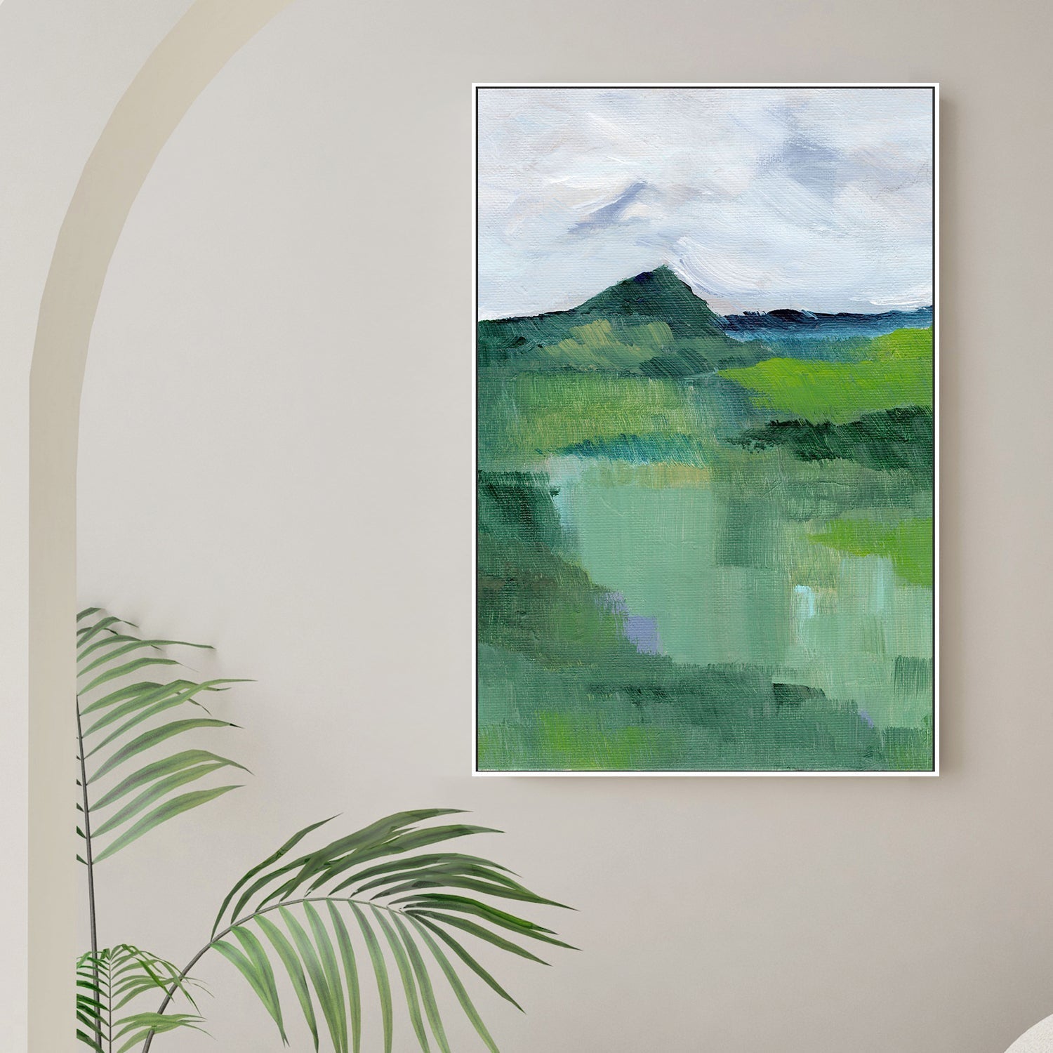wall-art-print-canvas-poster-framed-Green, Style B , By Nikita Jariwala-2