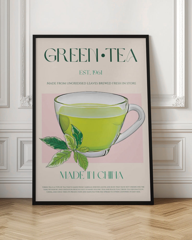 wall-art-print-canvas-poster-framed-Green Tea , By Nazma Khokhar-3