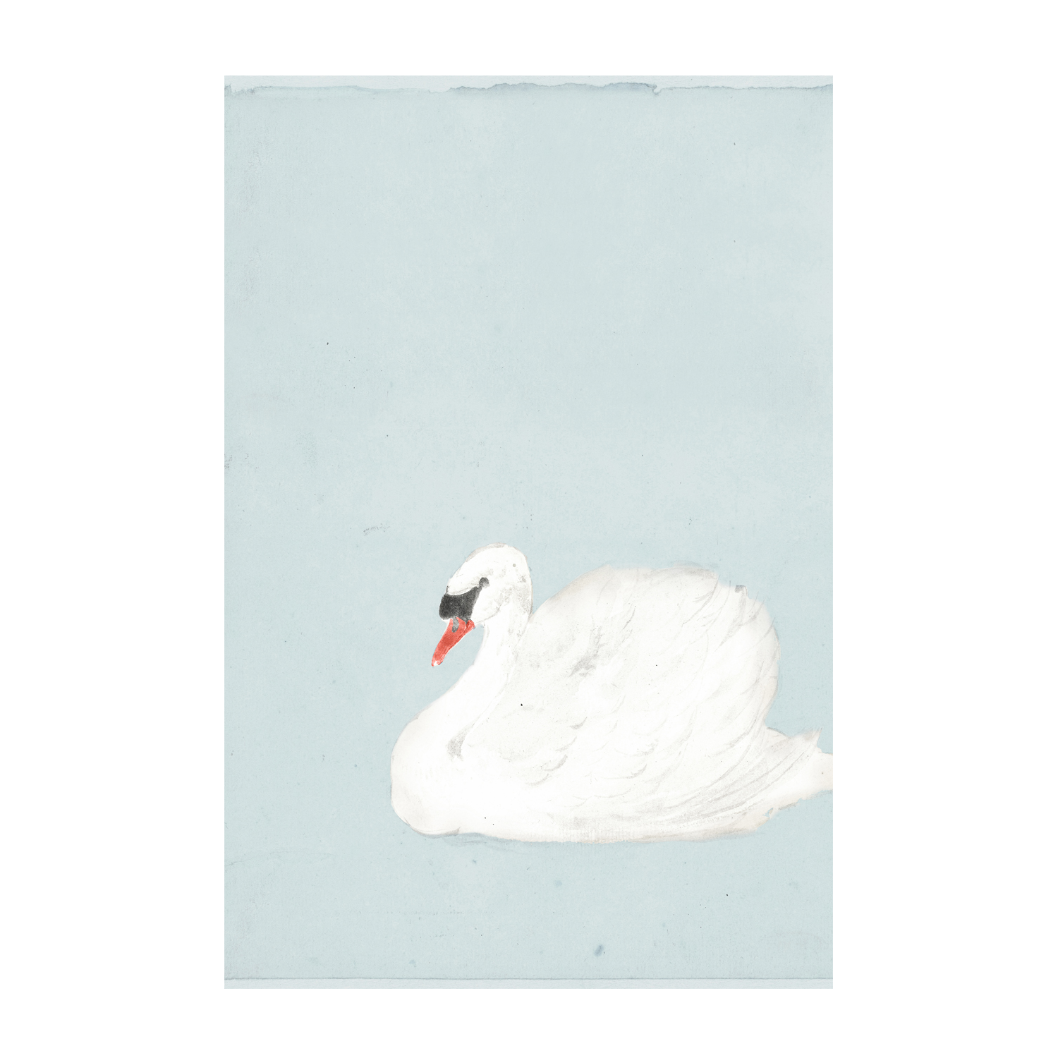 wall-art-print-canvas-poster-framed-Green Vintage Swan , By Leah Straatsma-1
