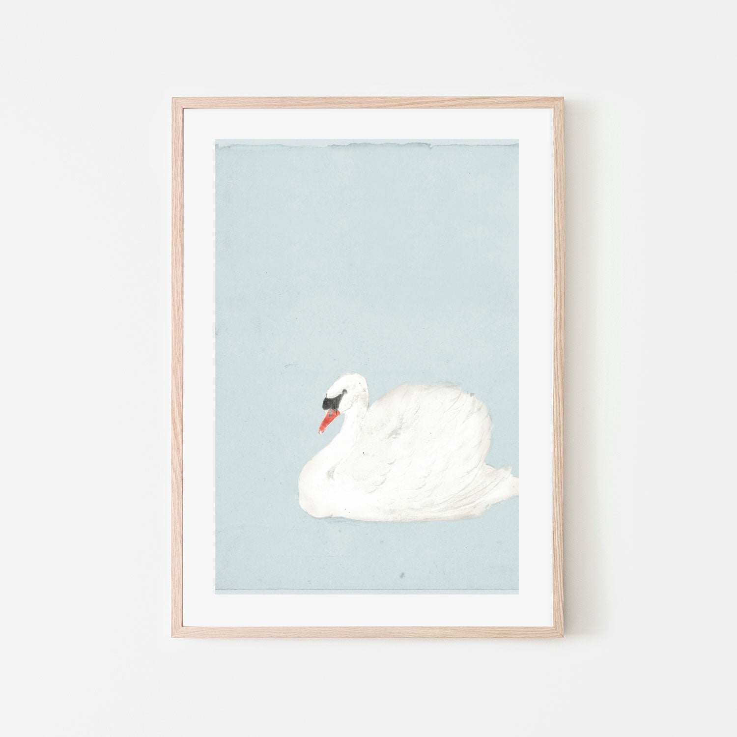 wall-art-print-canvas-poster-framed-Green Vintage Swan , By Leah Straatsma-6