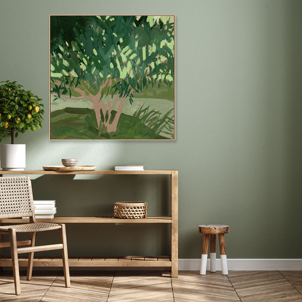 wall-art-print-canvas-poster-framed-Green Willow Tree-GIOIA-WALL-ART
