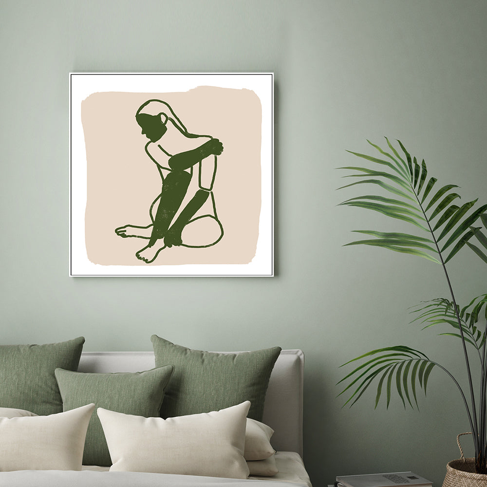 wall-art-print-canvas-poster-framed-Green Woman-by-Sharyn Bursic-Gioia Wall Art