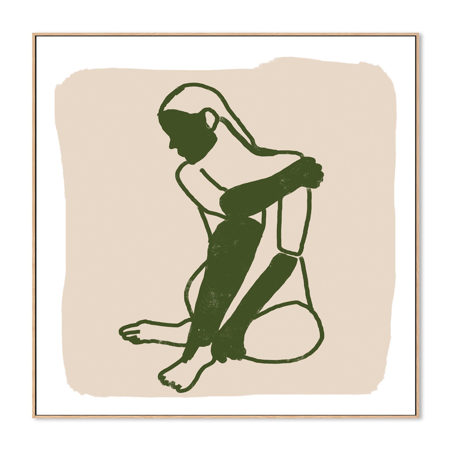 wall-art-print-canvas-poster-framed-Green Woman-by-Sharyn Bursic-Gioia Wall Art