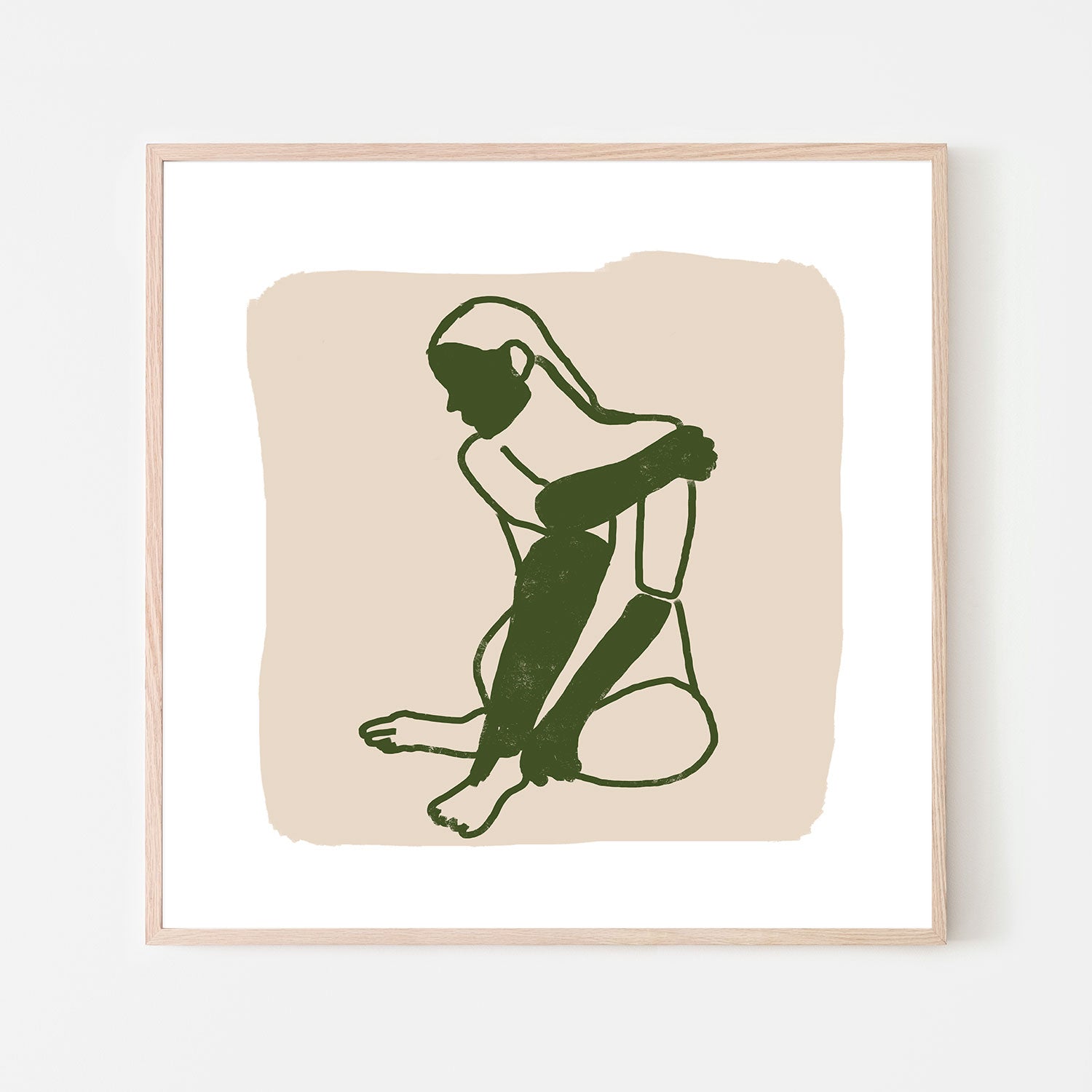 wall-art-print-canvas-poster-framed-Green Woman-by-Sharyn Bursic-Gioia Wall Art