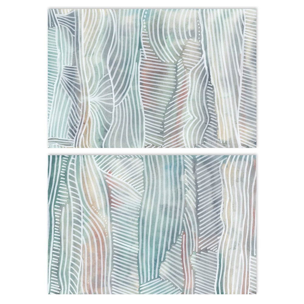 wall-art-print-canvas-poster-framed-Green, Yellow And Blue Abstract, Style B, Set Of 2-by-Emily Wood-Gioia Wall Art
