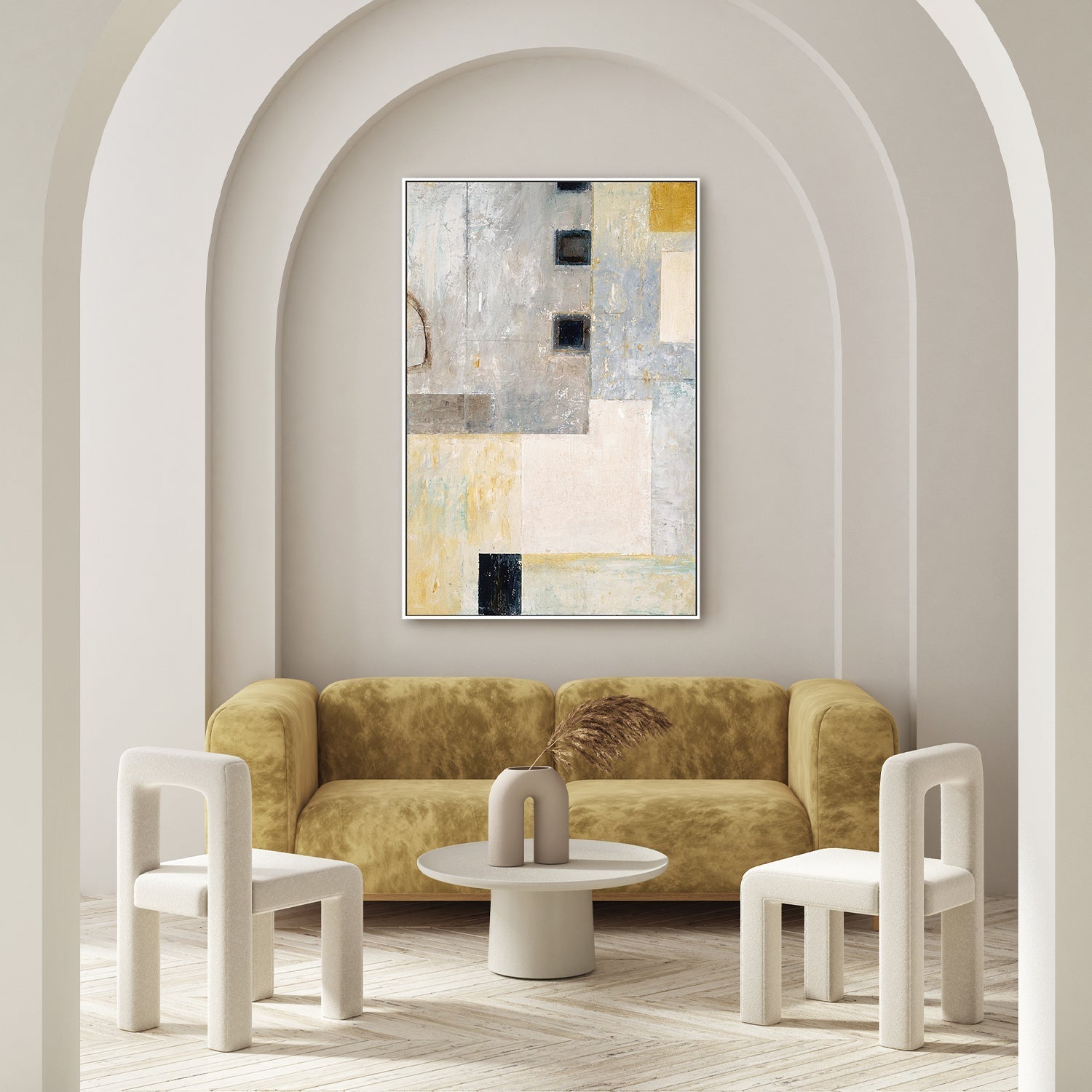 wall-art-print-canvas-poster-framed-Grey City Blocks, Style A , By Chris Mills-7