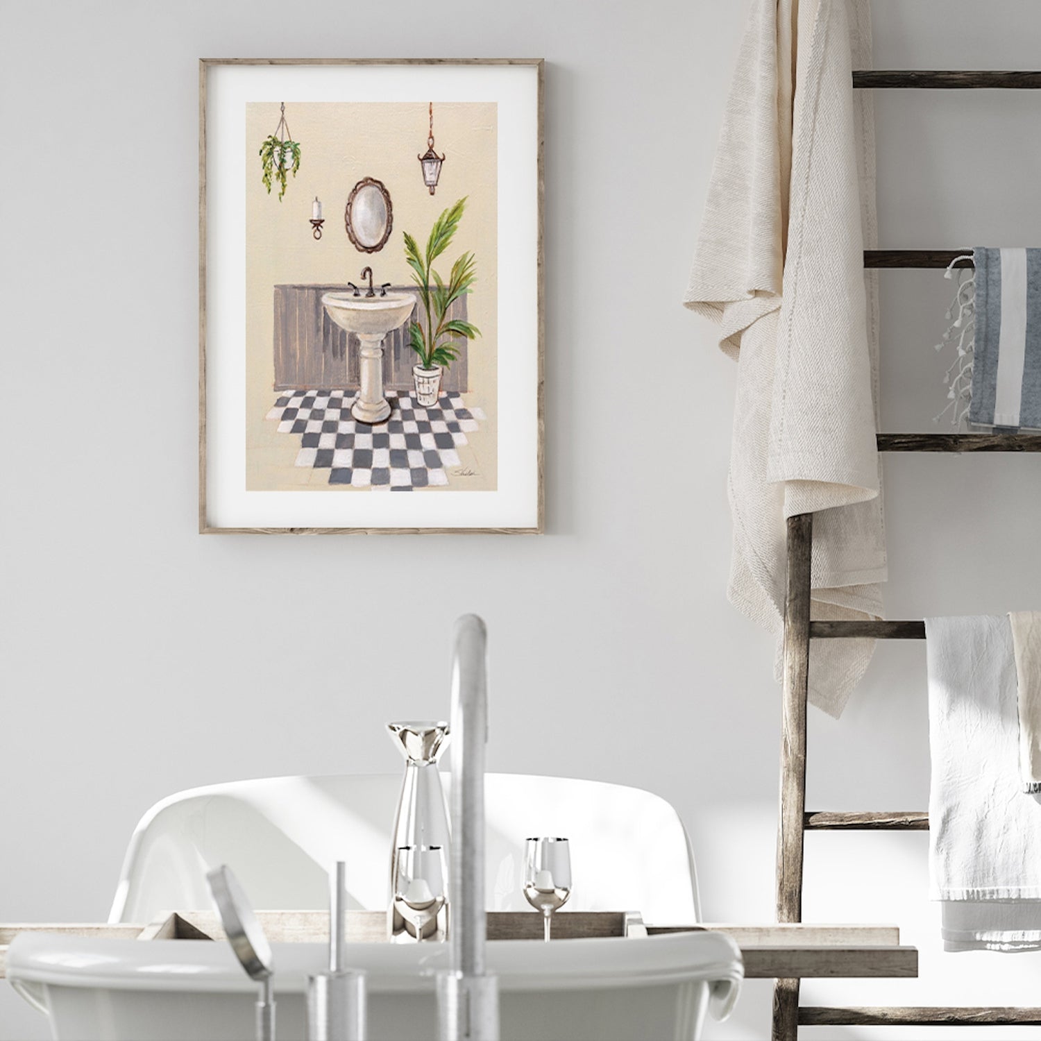 Grey Cottage Bathroom, Style B , By Silvia Vassileva
