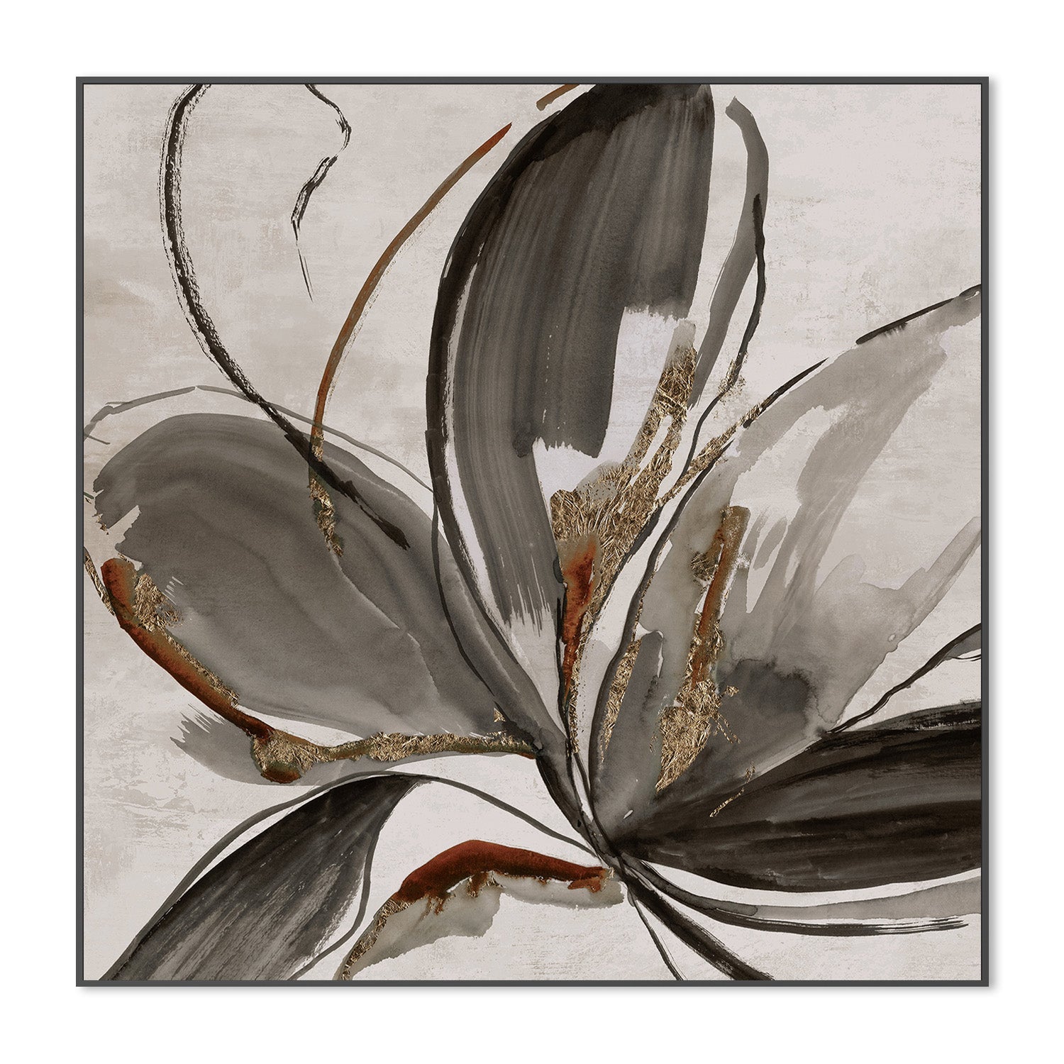 wall-art-print-canvas-poster-framed-Grey Glory, Brown Tone , By Asia Jensen-3