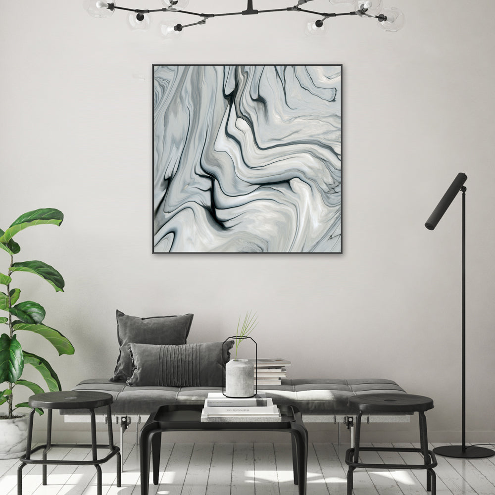 wall-art-print-canvas-poster-framed-Grey Silver Black , By Cathy Anderson , By Cathy Anderson-2