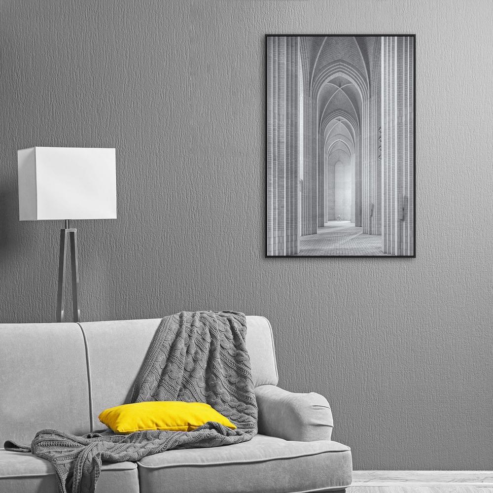 Grundtvigs Kirke, by Martin Fleckenstein-Framed-Canvas-Print-Poster-Gioia Wall Art