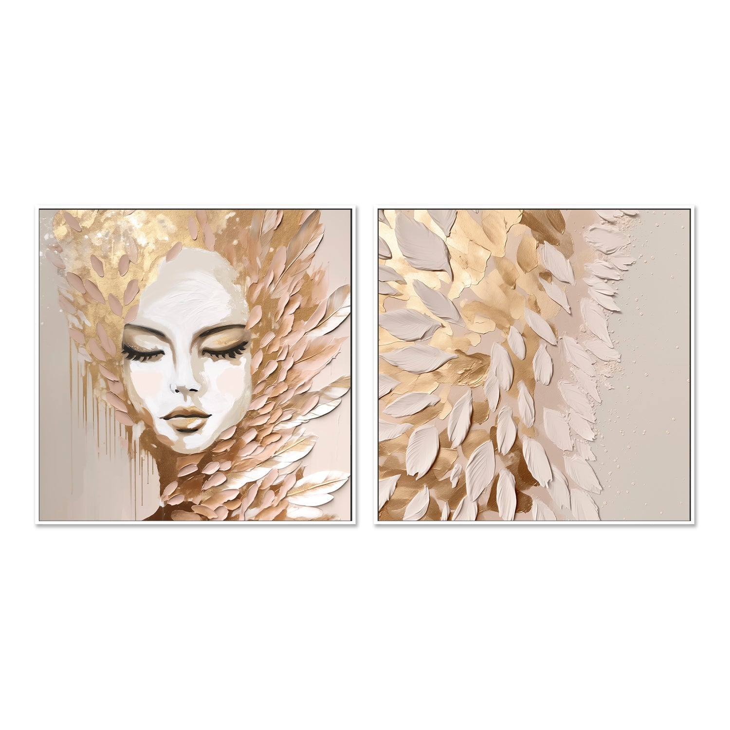 wall-art-print-canvas-poster-framed-Halo, Style A & B, Set Of 2 , By Bella Eve-5