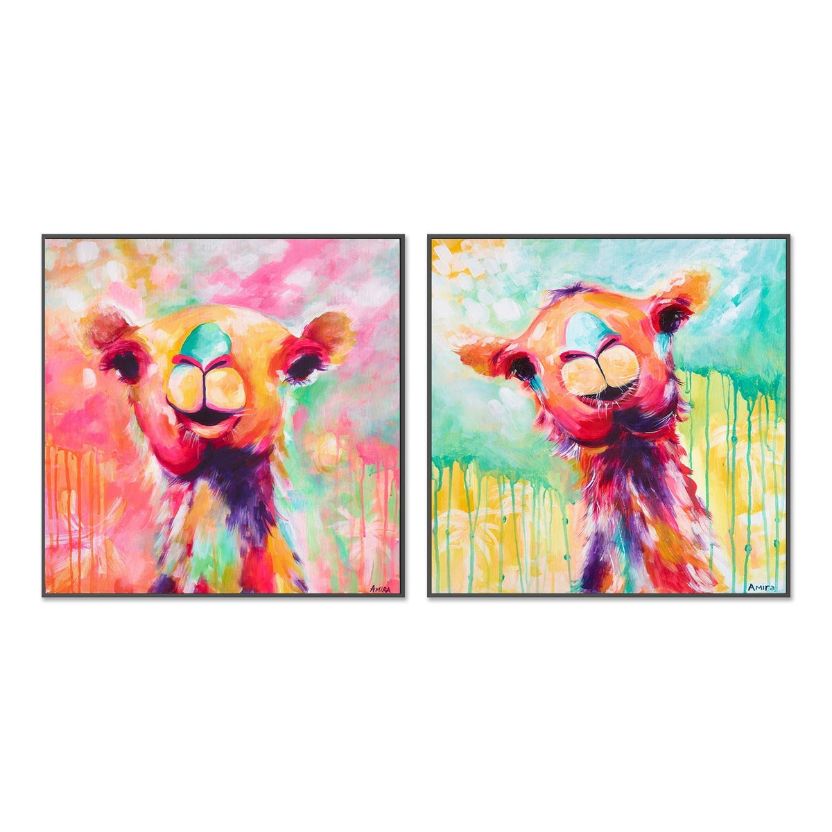 wall-art-print-canvas-poster-framed-Hanna & Clarence, Set Of 2 , By Amira Rahim-GIOIA-WALL-ART