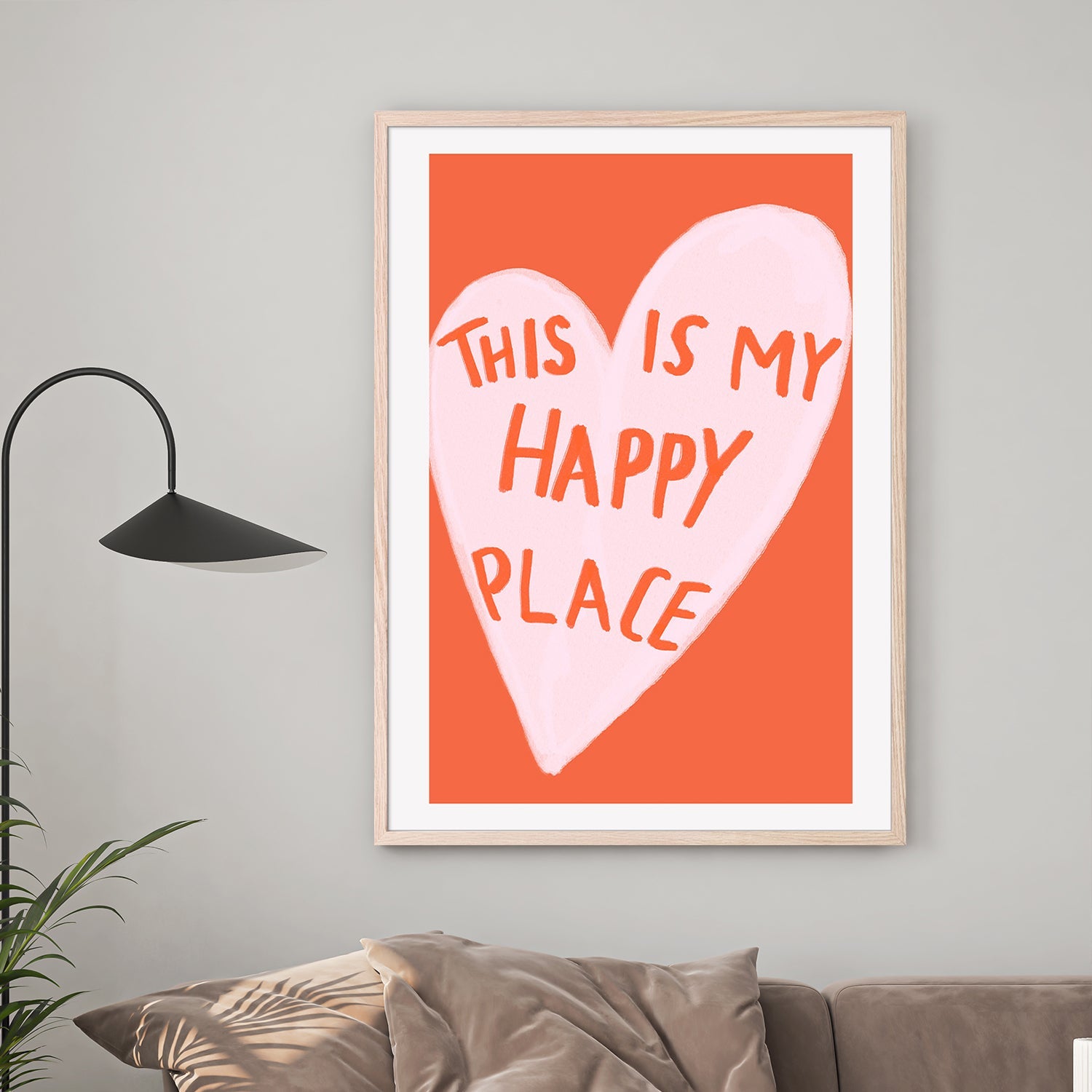 wall-art-print-canvas-poster-framed-Happy Heart Message-2