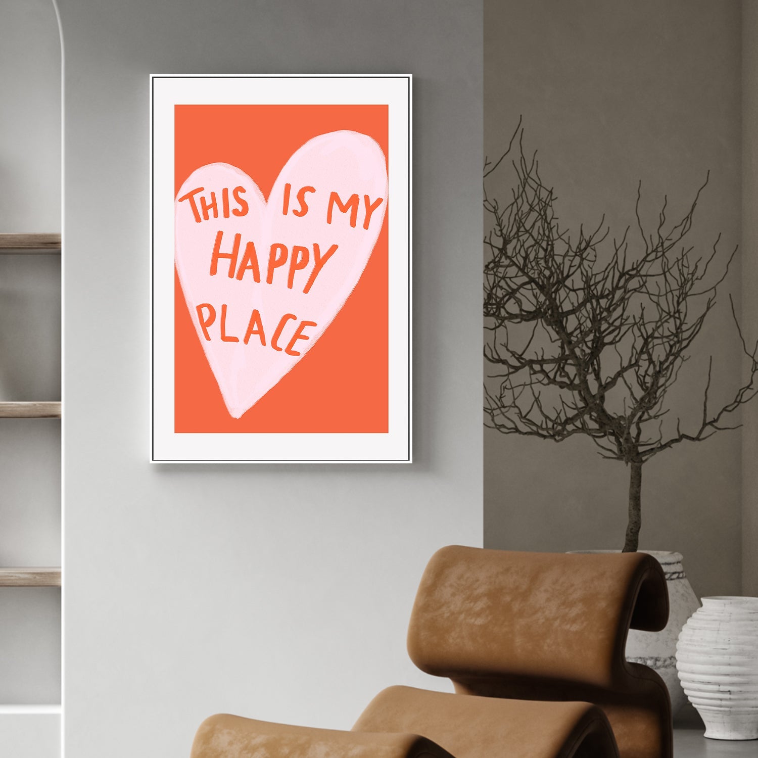 wall-art-print-canvas-poster-framed-Happy Heart Message-7