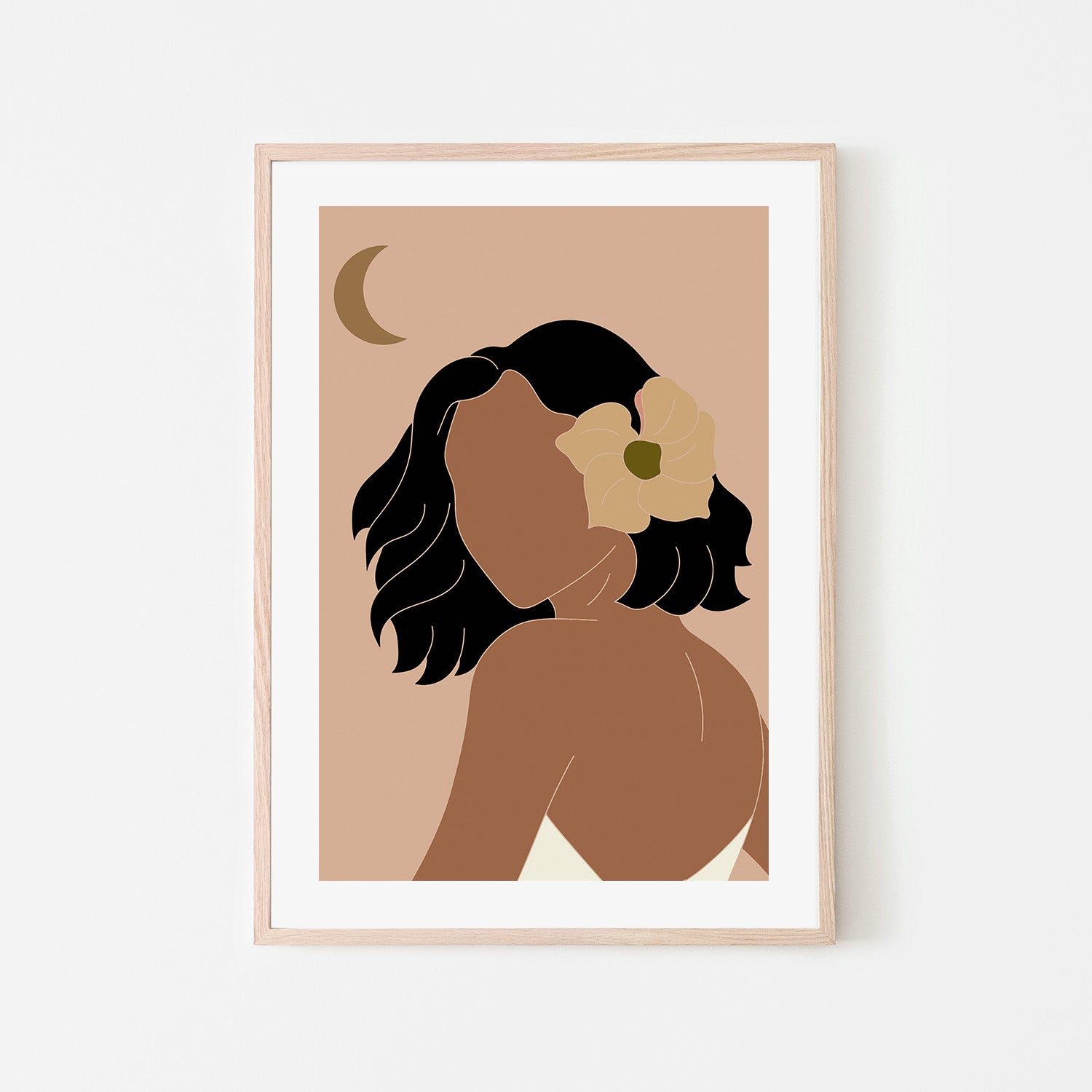 wall-art-print-canvas-poster-framed-Hawaiian Simple Woman Portrait-6