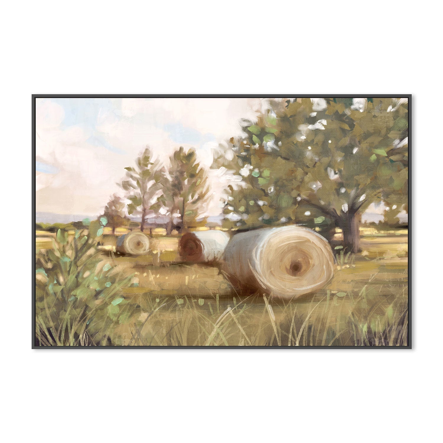wall-art-print-canvas-poster-framed-Hay Bales , By Nina Blue-3