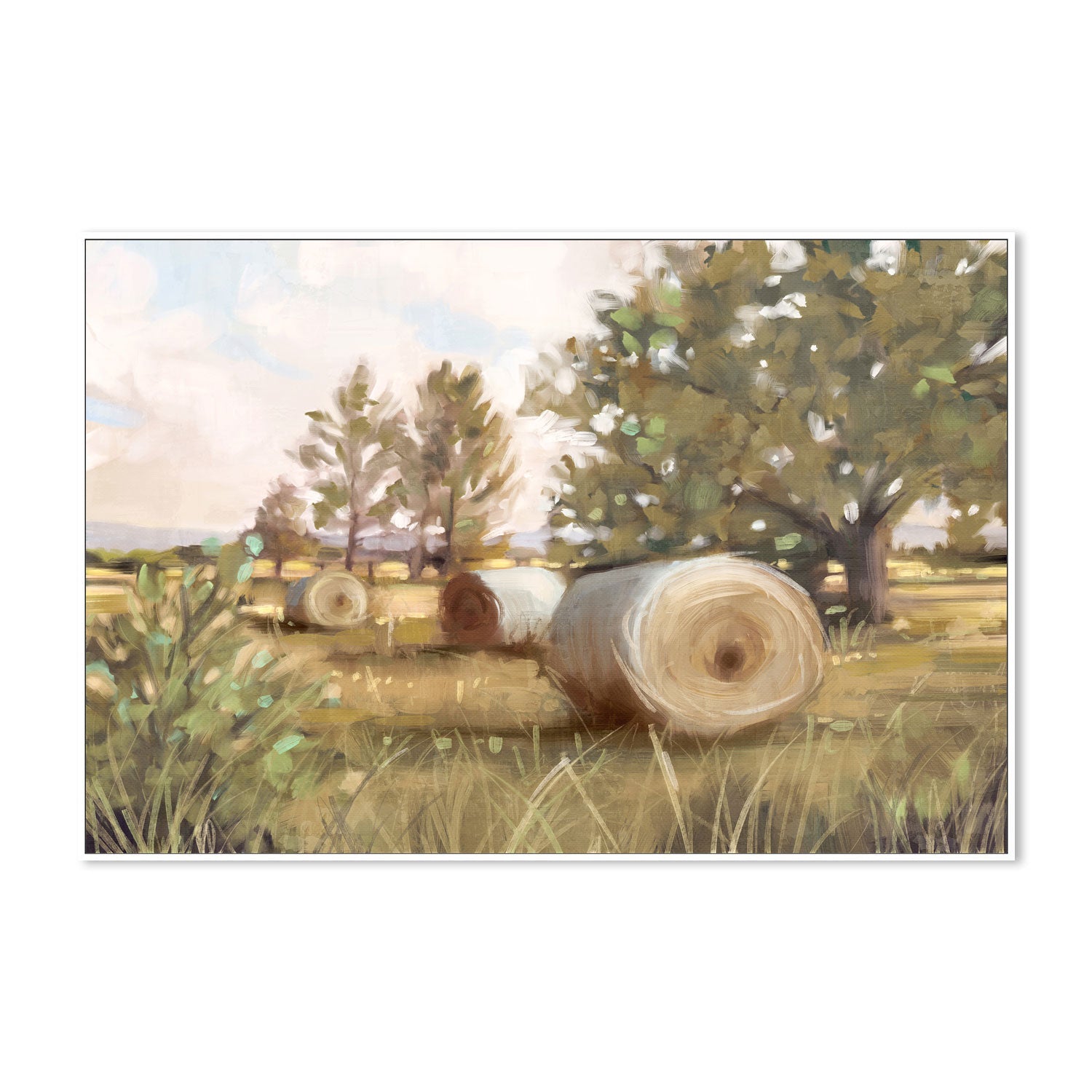 wall-art-print-canvas-poster-framed-Hay Bales , By Nina Blue-5