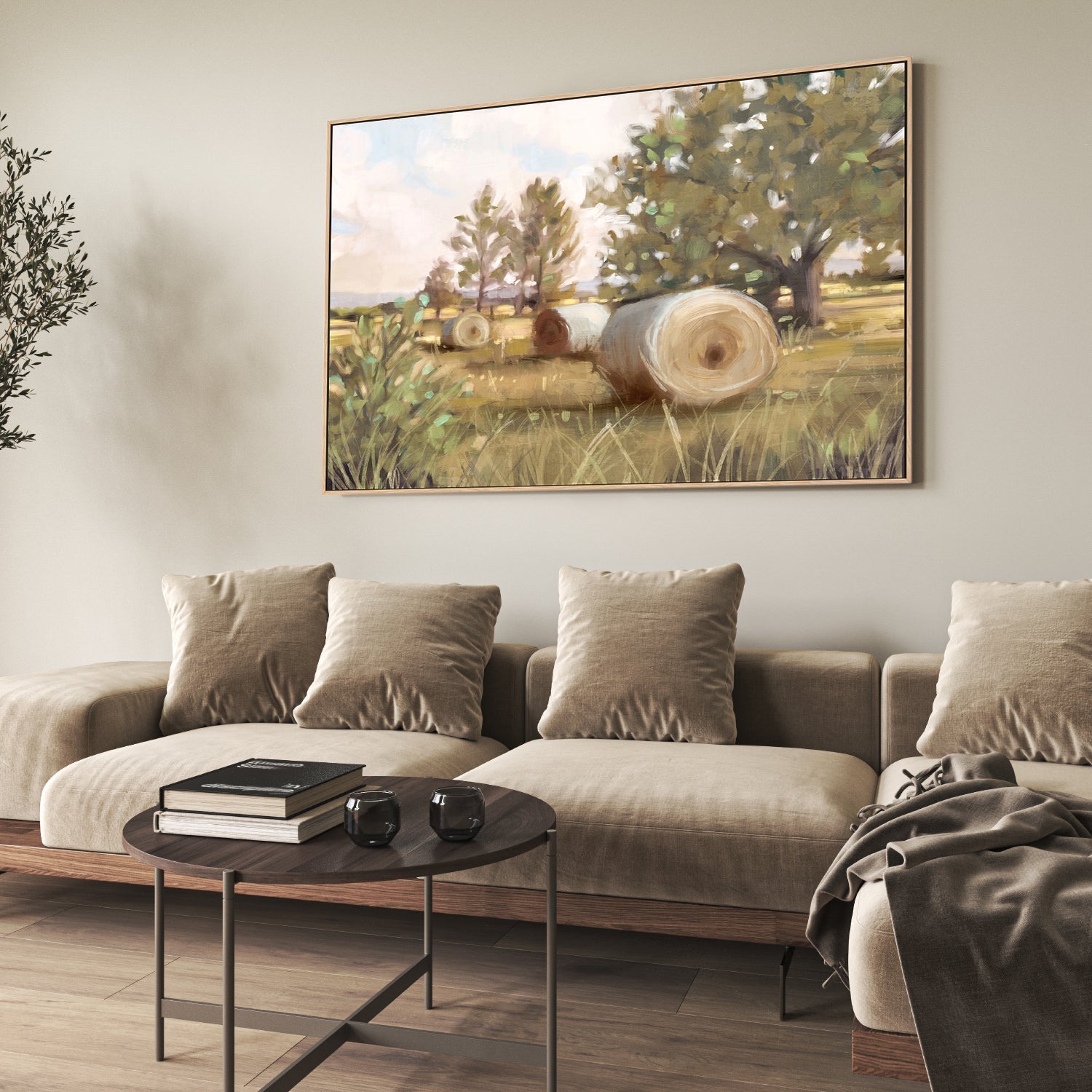 wall-art-print-canvas-poster-framed-Hay Bales , By Nina Blue-7